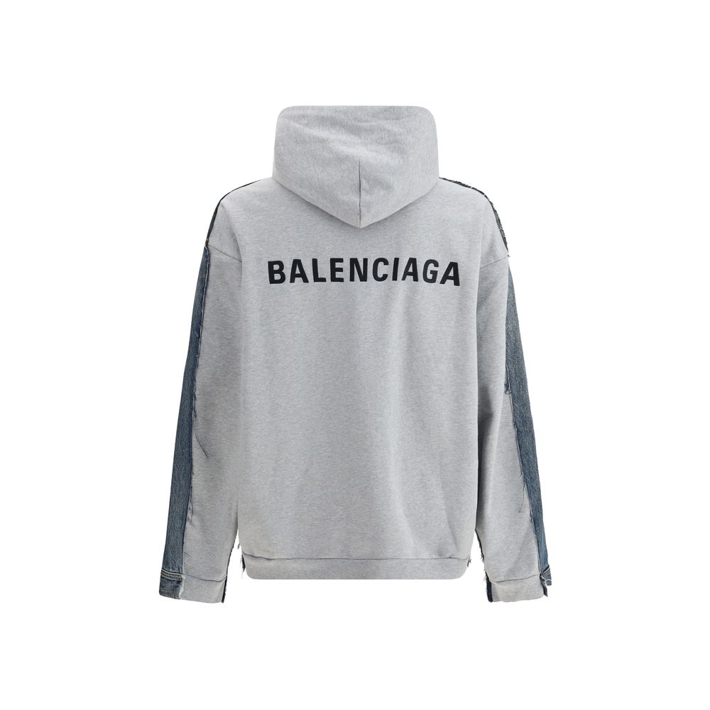 Дънково яке Balenciaga с панелен дизайн