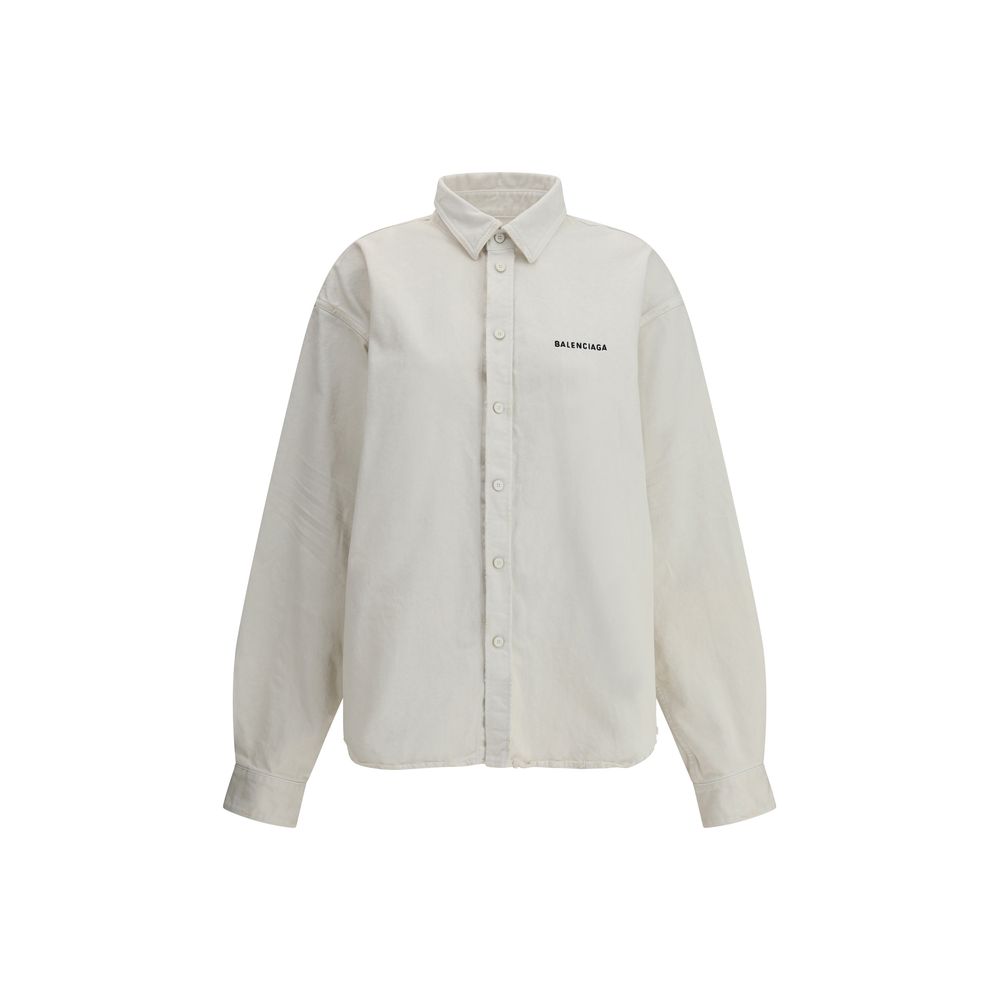 Дънково яке Balenciaga с риза