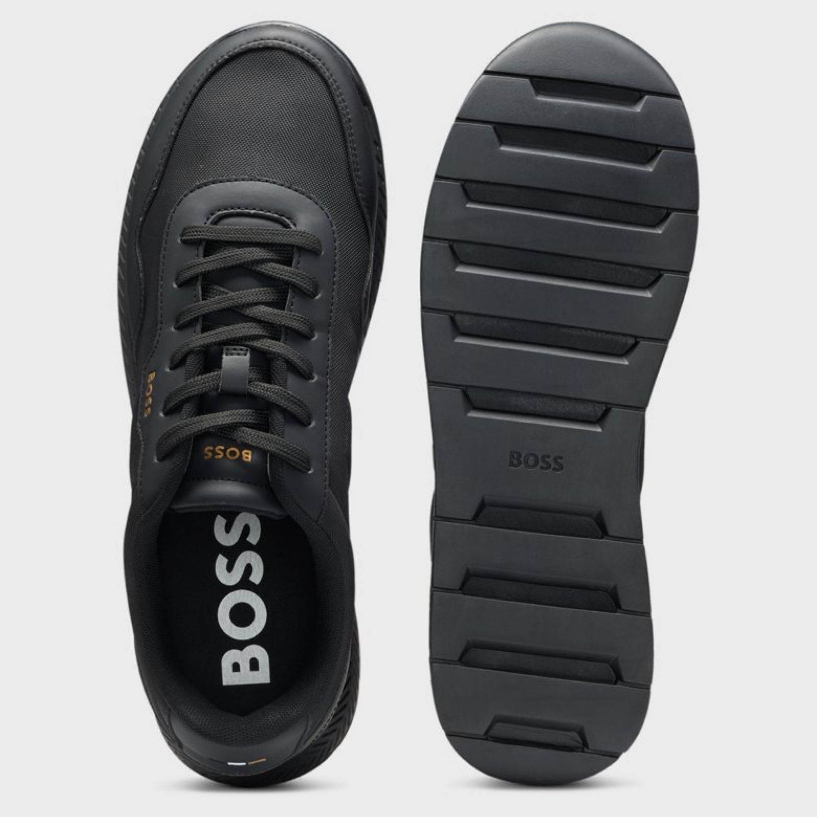 Мъжки черни маратонки Boss Men Sneakers 50536481 Top View