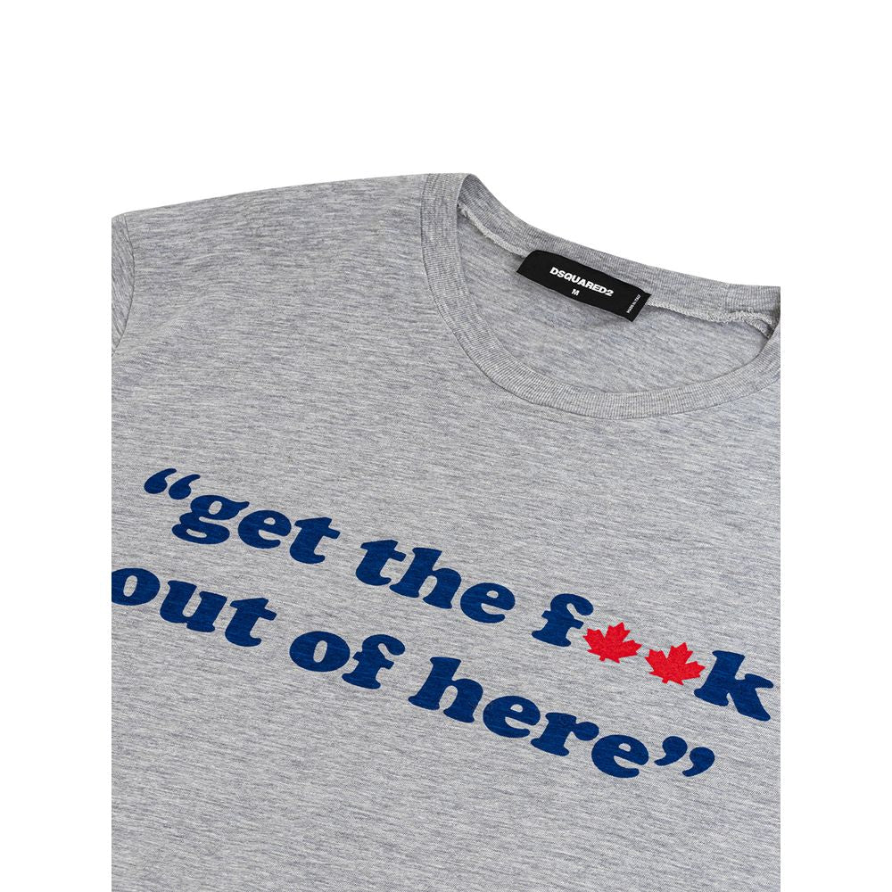 Сива памучна тениска Dsquared²