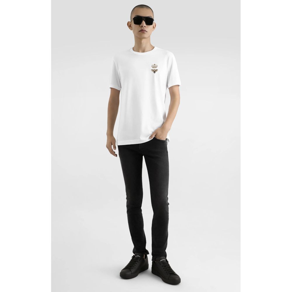 Dolce & Gabbana White Cotton T-Shirt