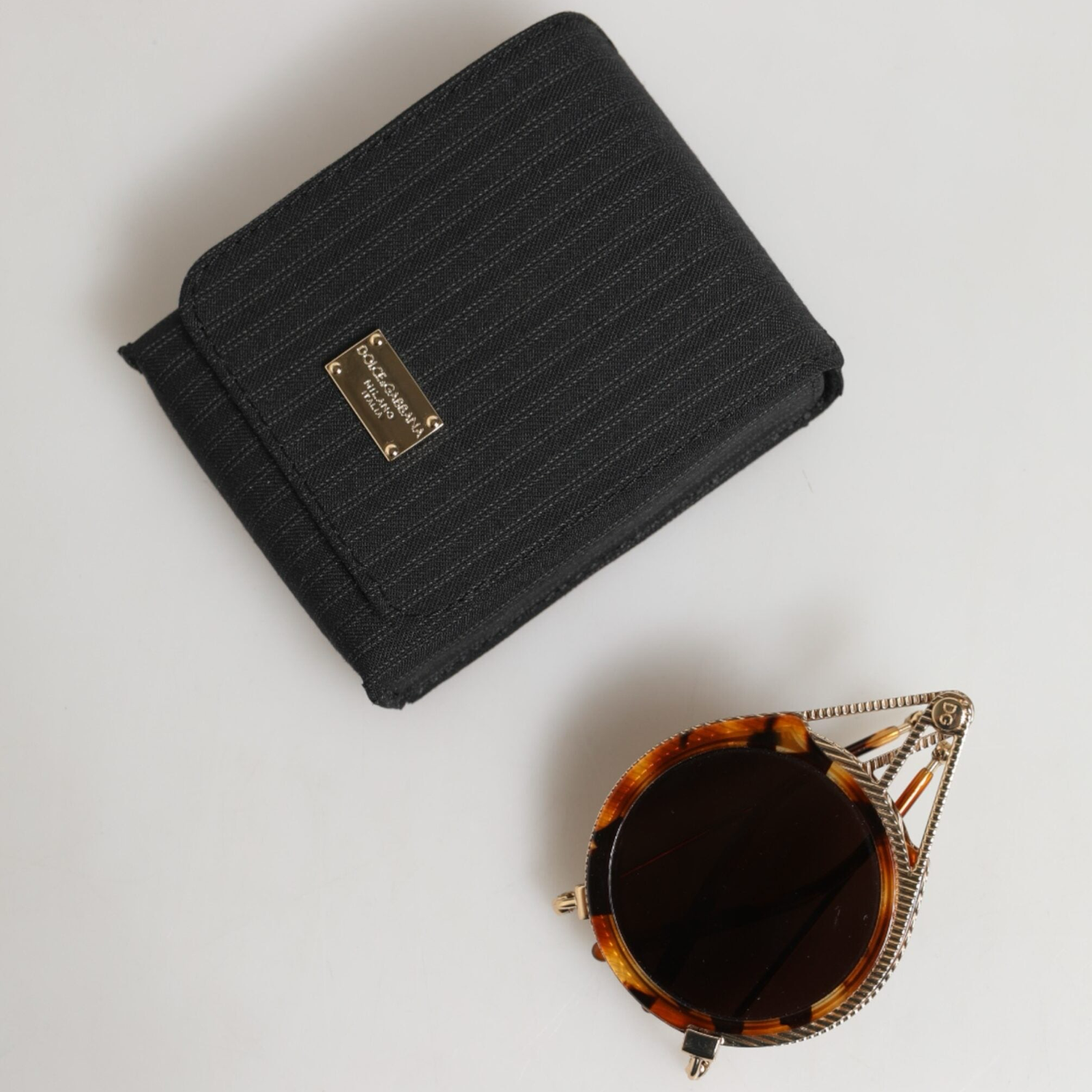 Dolce & Gabbana Gold Havana Frame DG Fatto A Mano Sunglasses DG2241 Top View