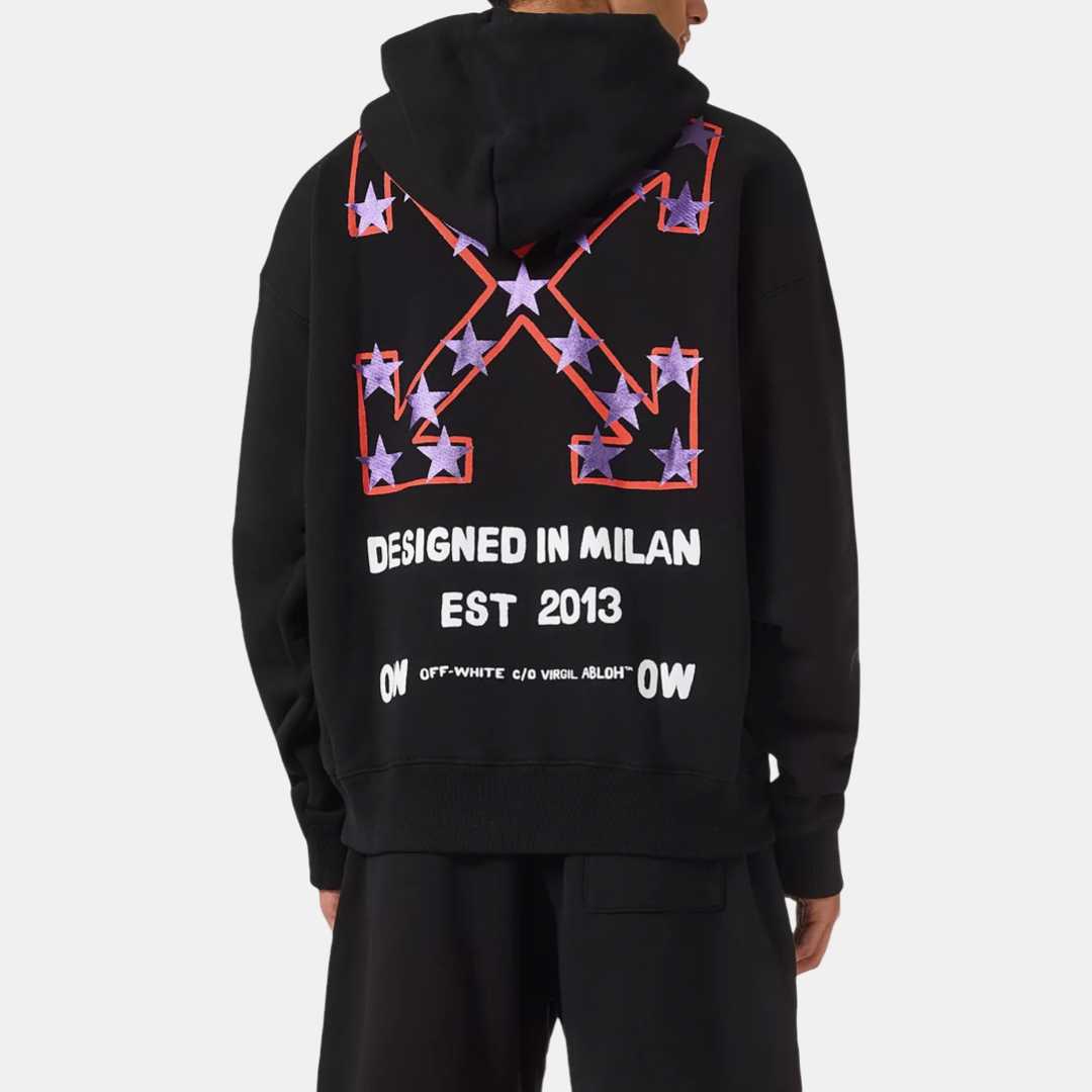 Мъжко черно худи Off-White Star Arrow Skate Men Hoodie
