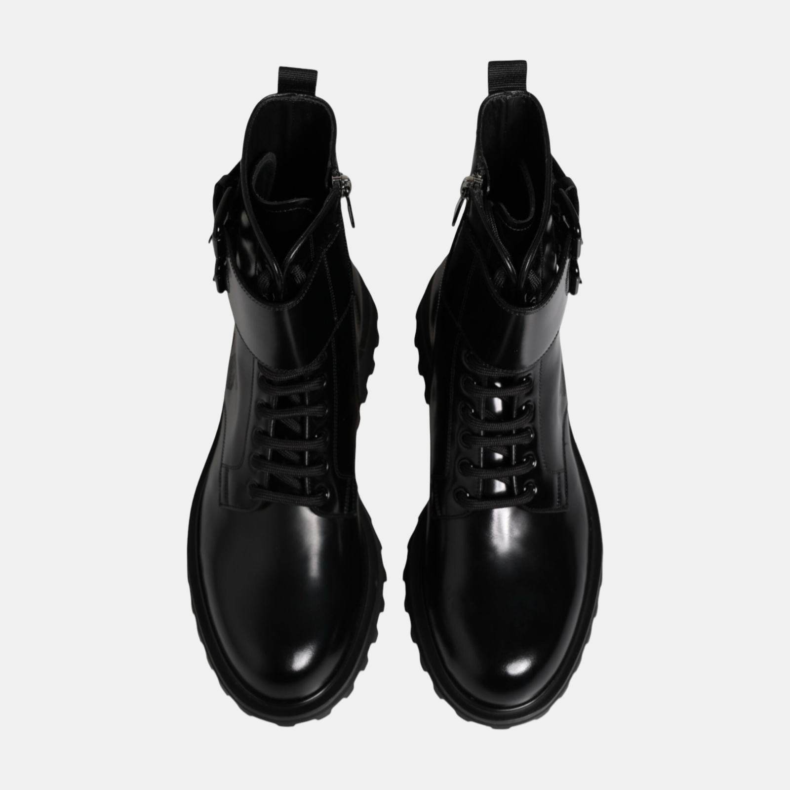 Dolce & Gabbana Combat Mid Calf Men Boots A70014 A1037 80999 Top View