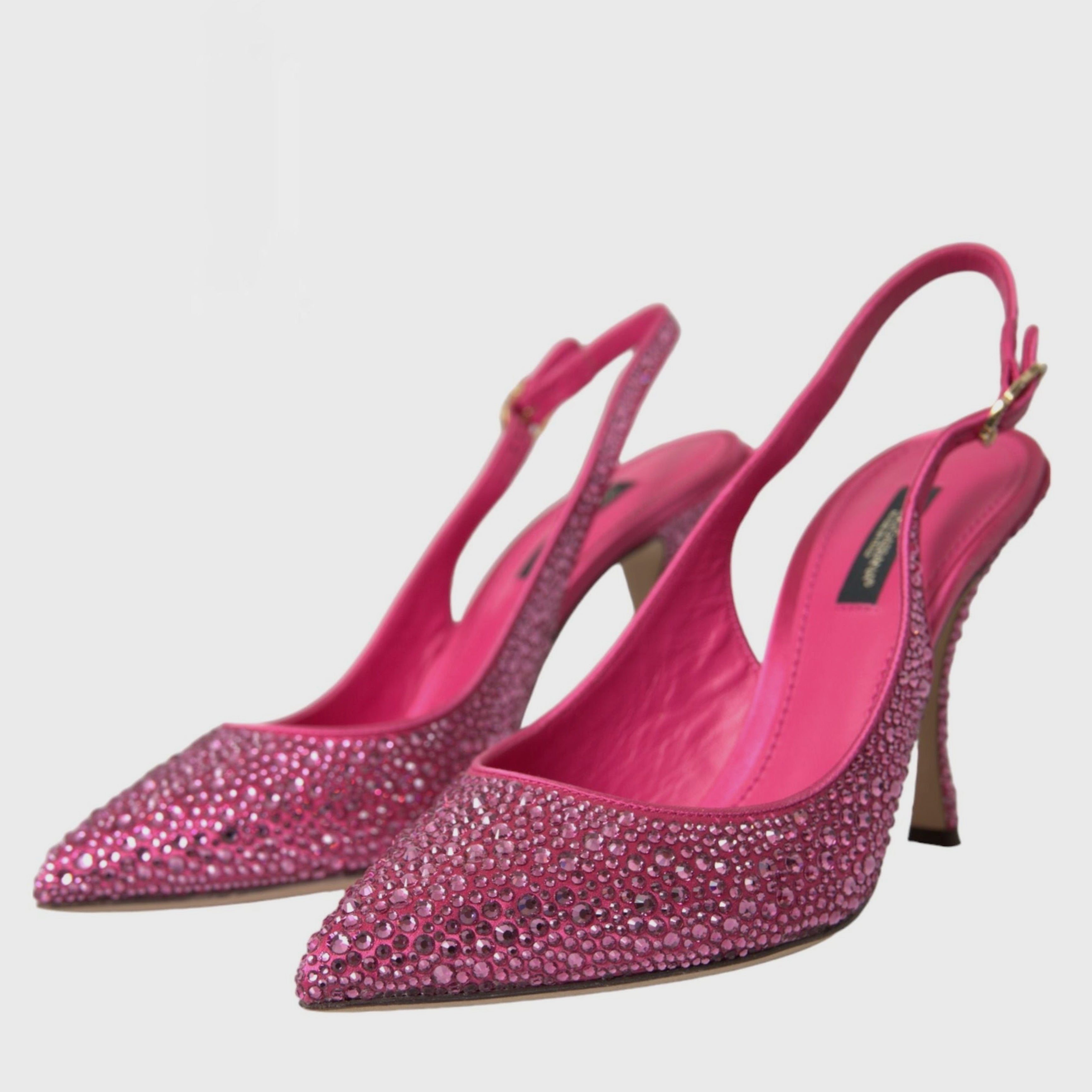 Дамски луксозни обувки с кристали на висок ток в розово DOLCE & GABBANA
Women’s Luxury Pink Slingbacks Crystal Heels
