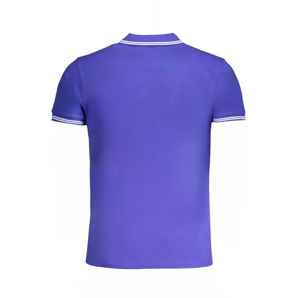 Мъжка поло тениска в кралско синьо Men's polo Cavalli Class in royal blue QXT64X KB002 BLROYALW Back view