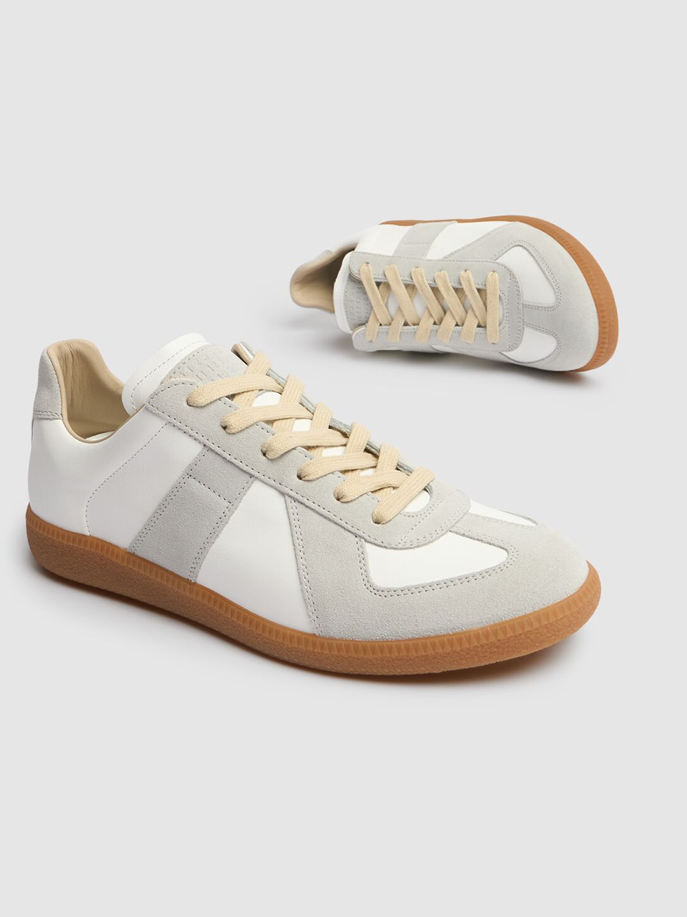 Maison Margiela Low Replica Leather And Suede Men Sneakers