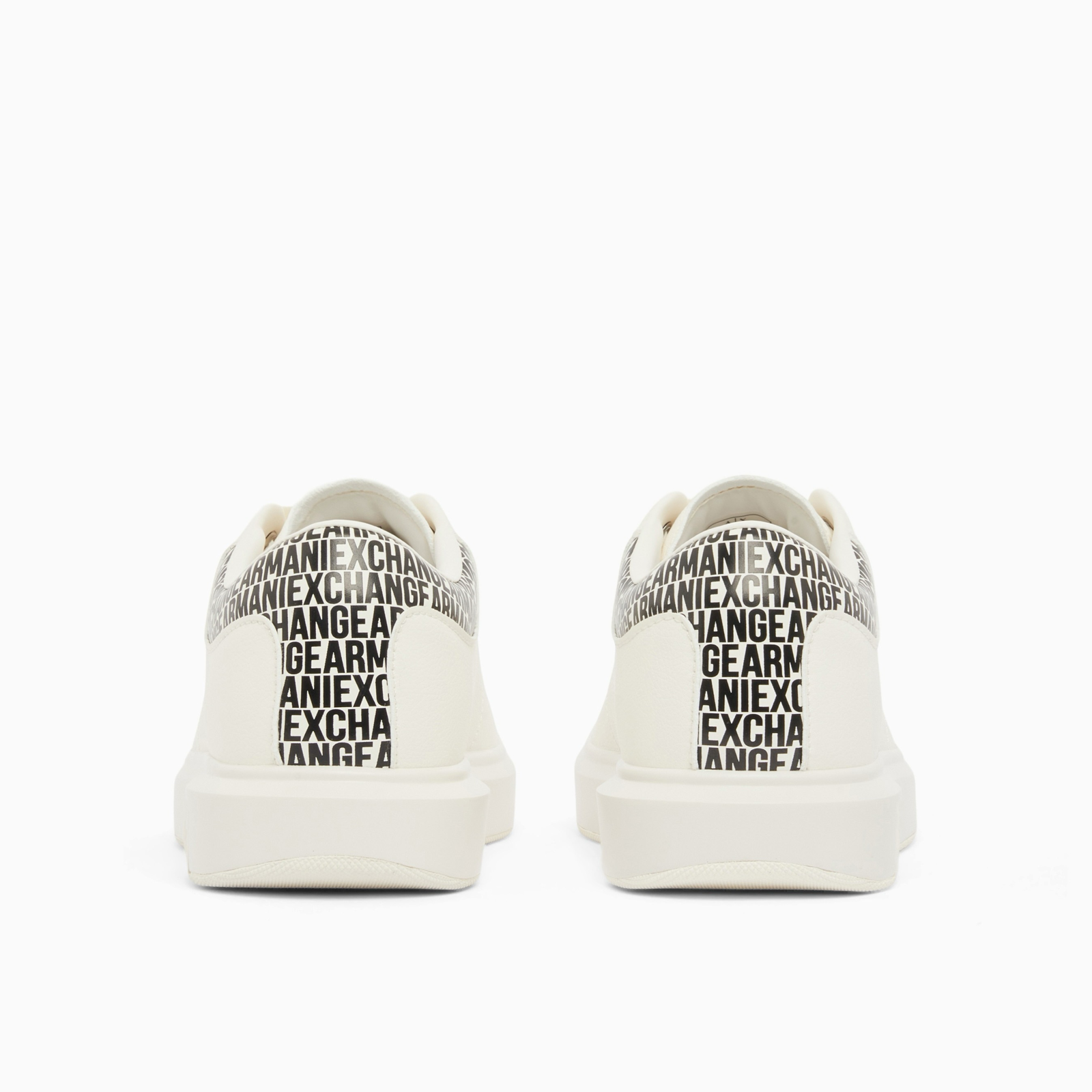 Мъжки бели кецове Armani Exchange Men Sneakers XM001964 AF19403 U0003 Heel View