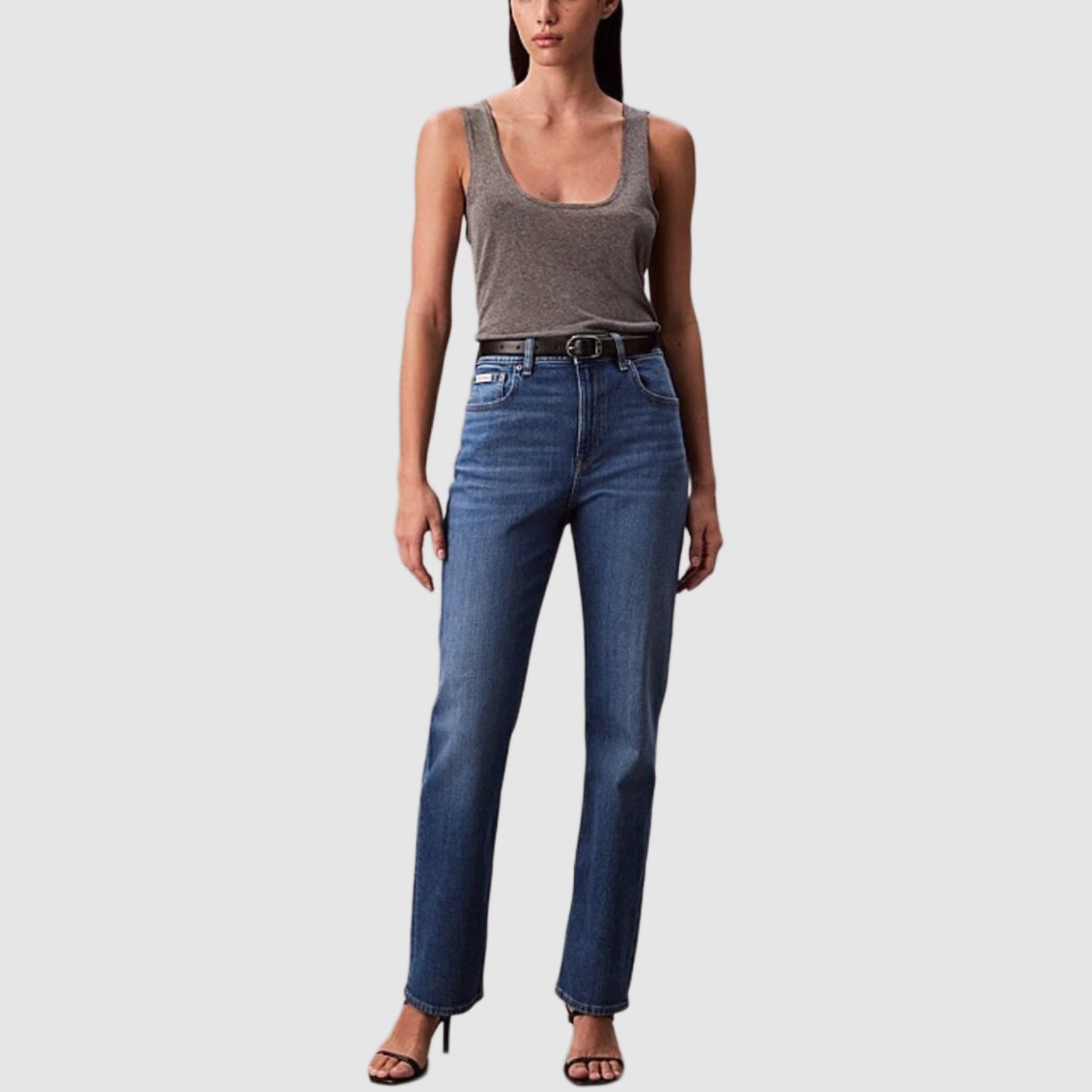 Дамски дънки Calvin Klein women’s jeans LV047B913G 421 front view 