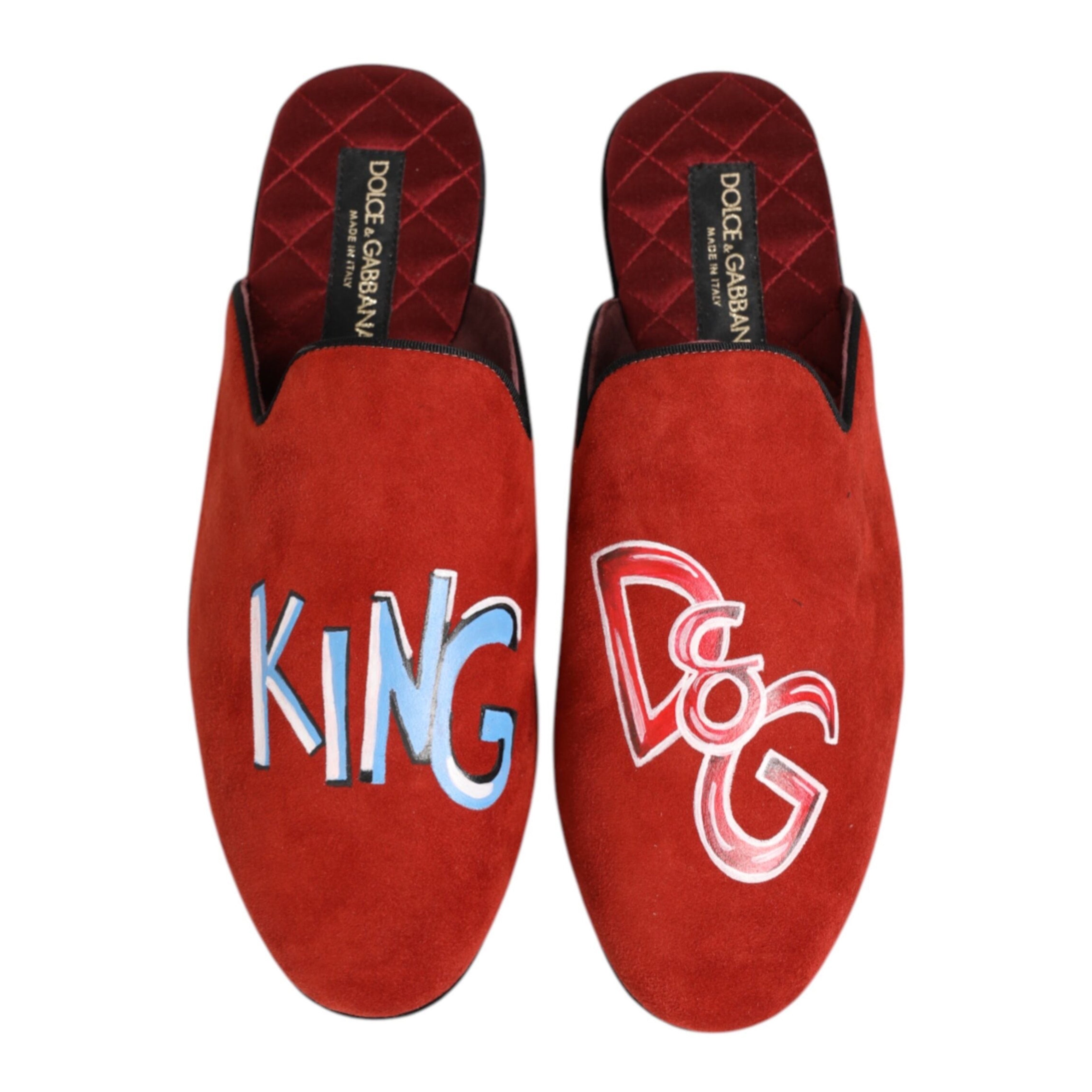 Мъжки домашни пантофи Men’s home slippers DOLCE & GABBANA Red top view