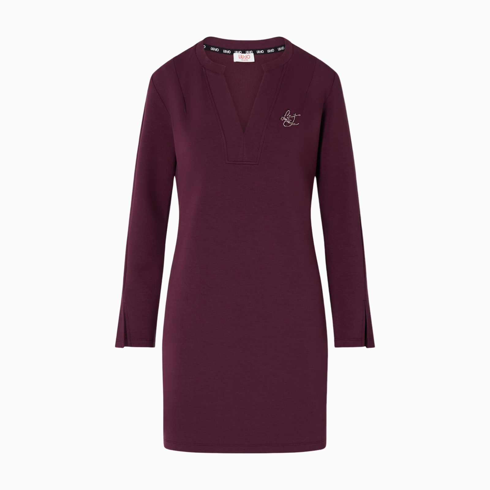 Дамска бордо рокля Liu Jo Women Short Scuba Dress TF6139 J3958 91718 Front View