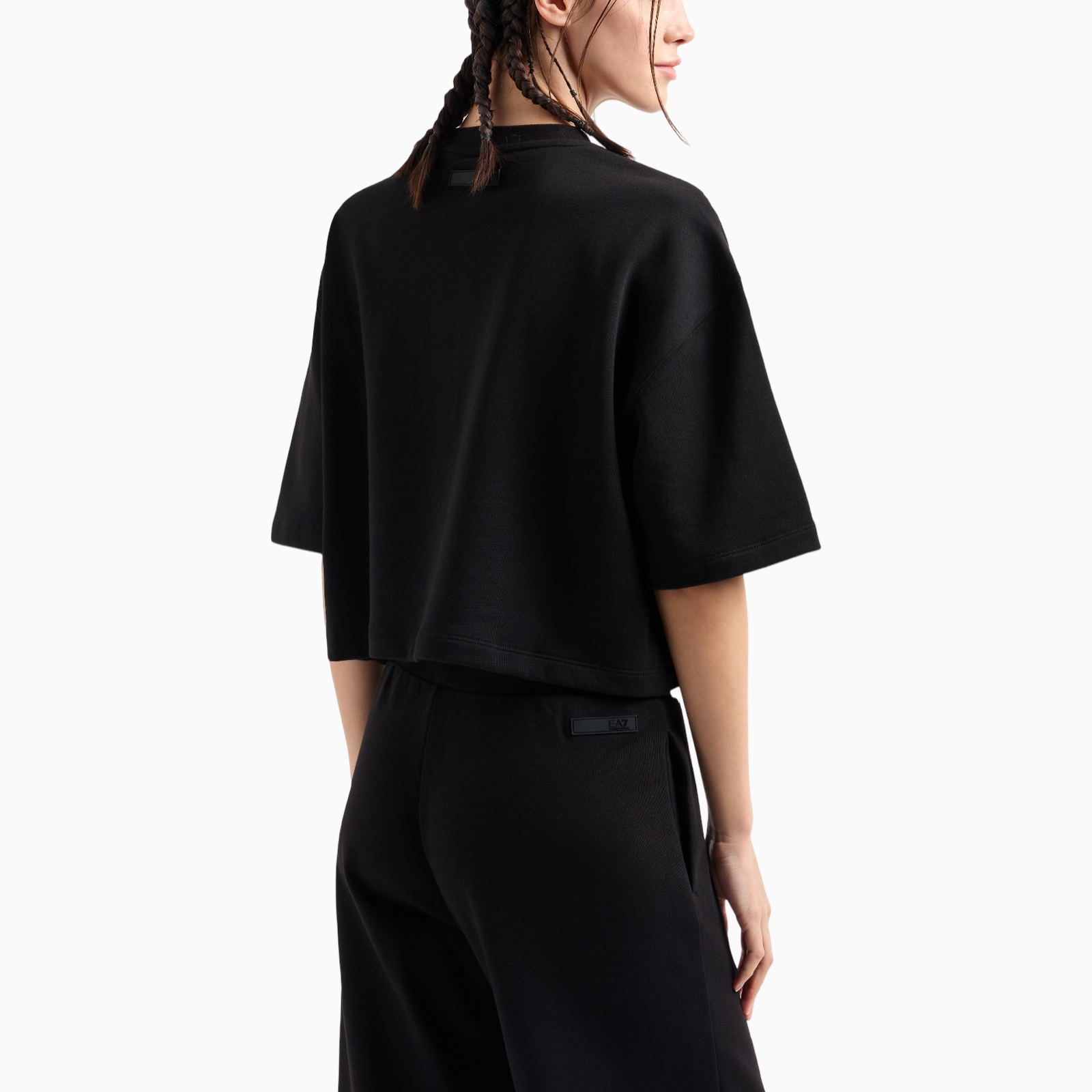 Дамска черна тениска EA7 Emporio Armani 7W000177 AF12473 Back