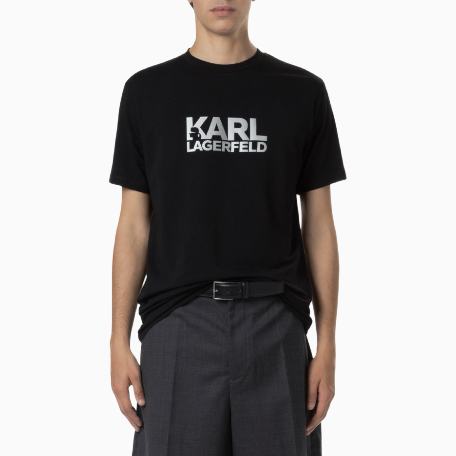 Мъжка черна тениска Karl Lagerfeld 755087 551235 910 Front View