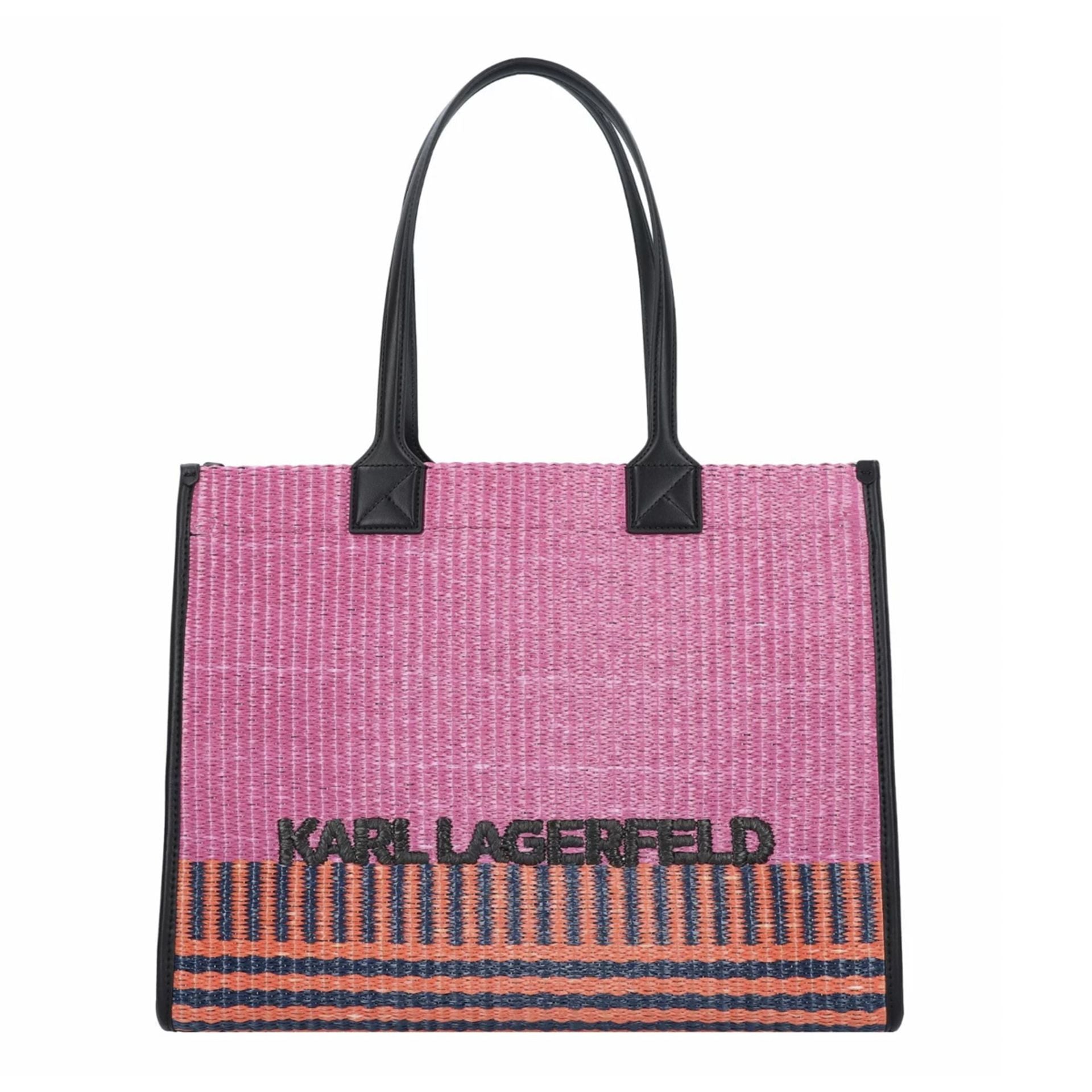 Дамска шопинг чанта Women’s shopping bag Karl Lagerfeld 231W3022 A568 PINK/MULTI front view