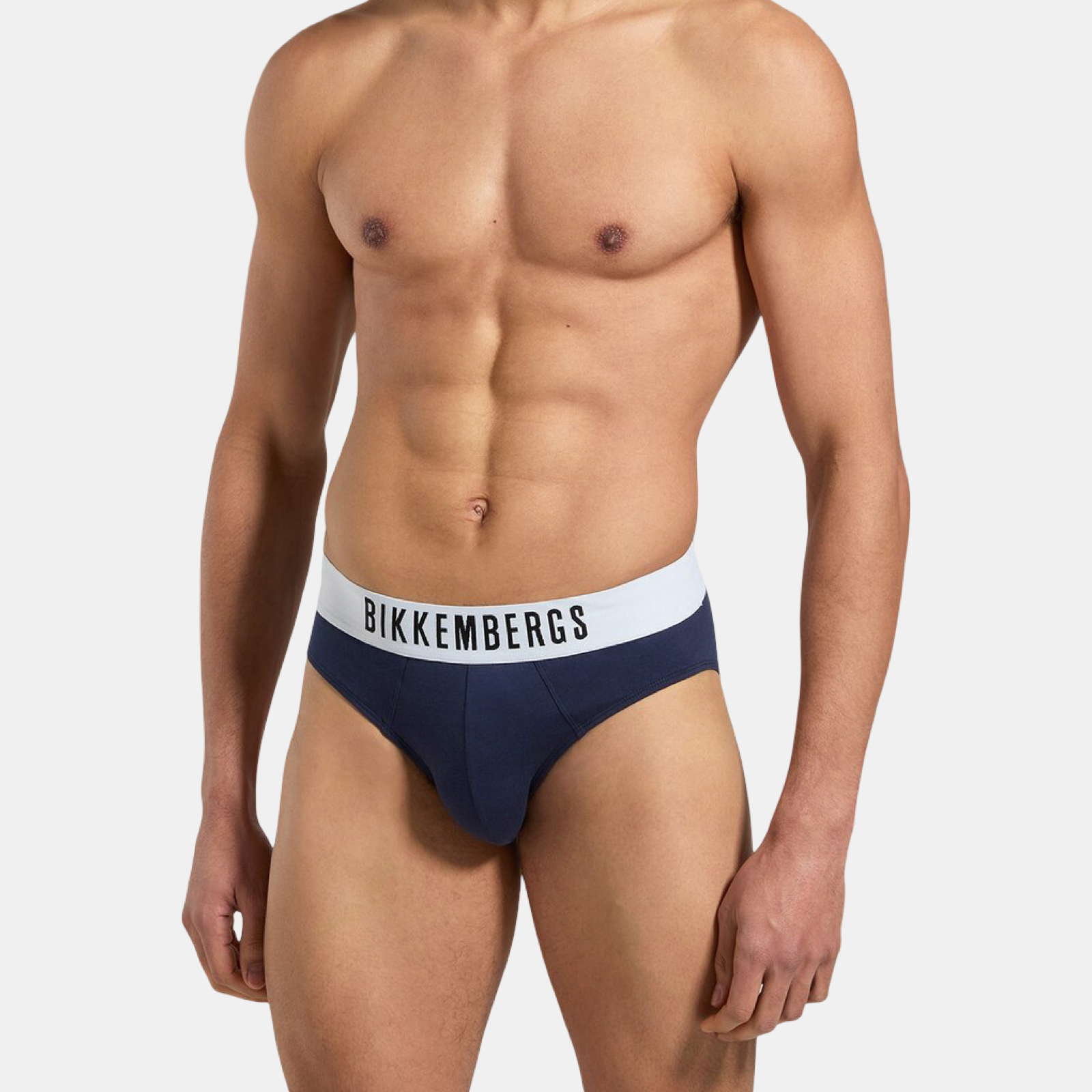 3 броя мъжки сини слипове Bikkembergs Briefs BKK1USP10TR Front View