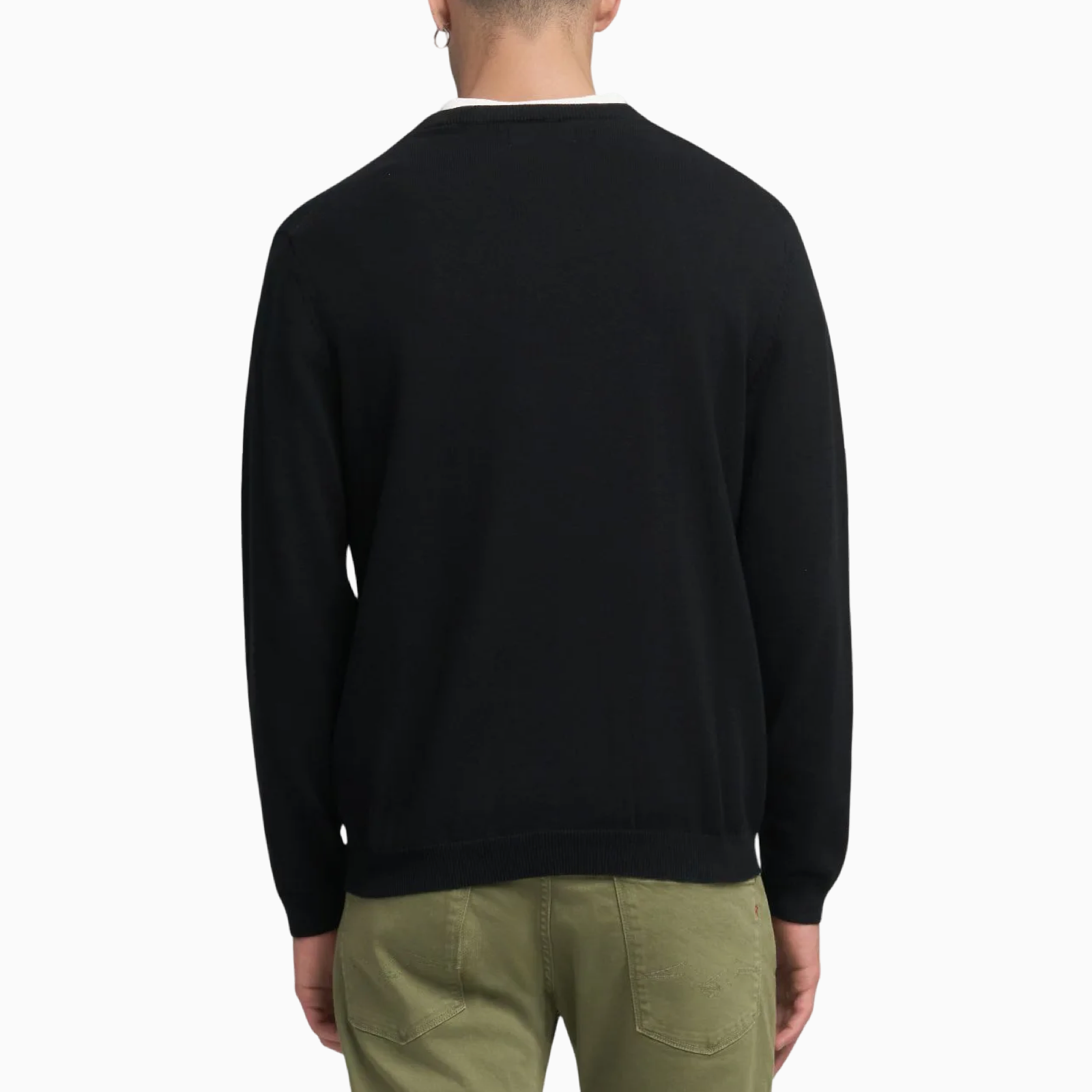 Мъжки черен пуловер Replay Men Sweater UK4851.000.G22578 Back View