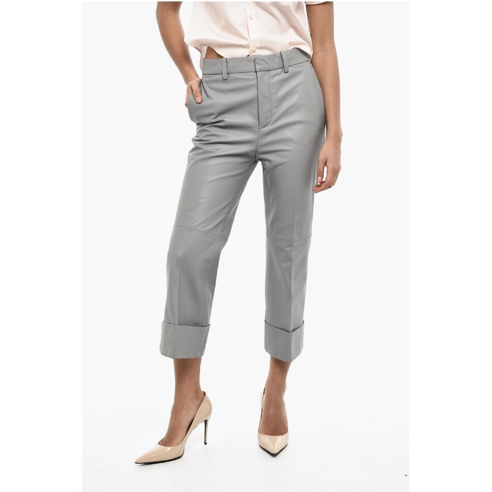 Dsquared² Lining Cropped Leather Pants