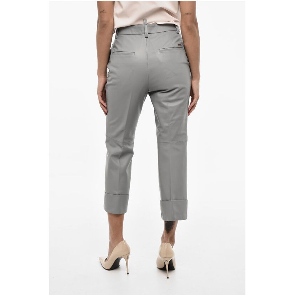 Dsquared² Lining Cropped Leather Pants