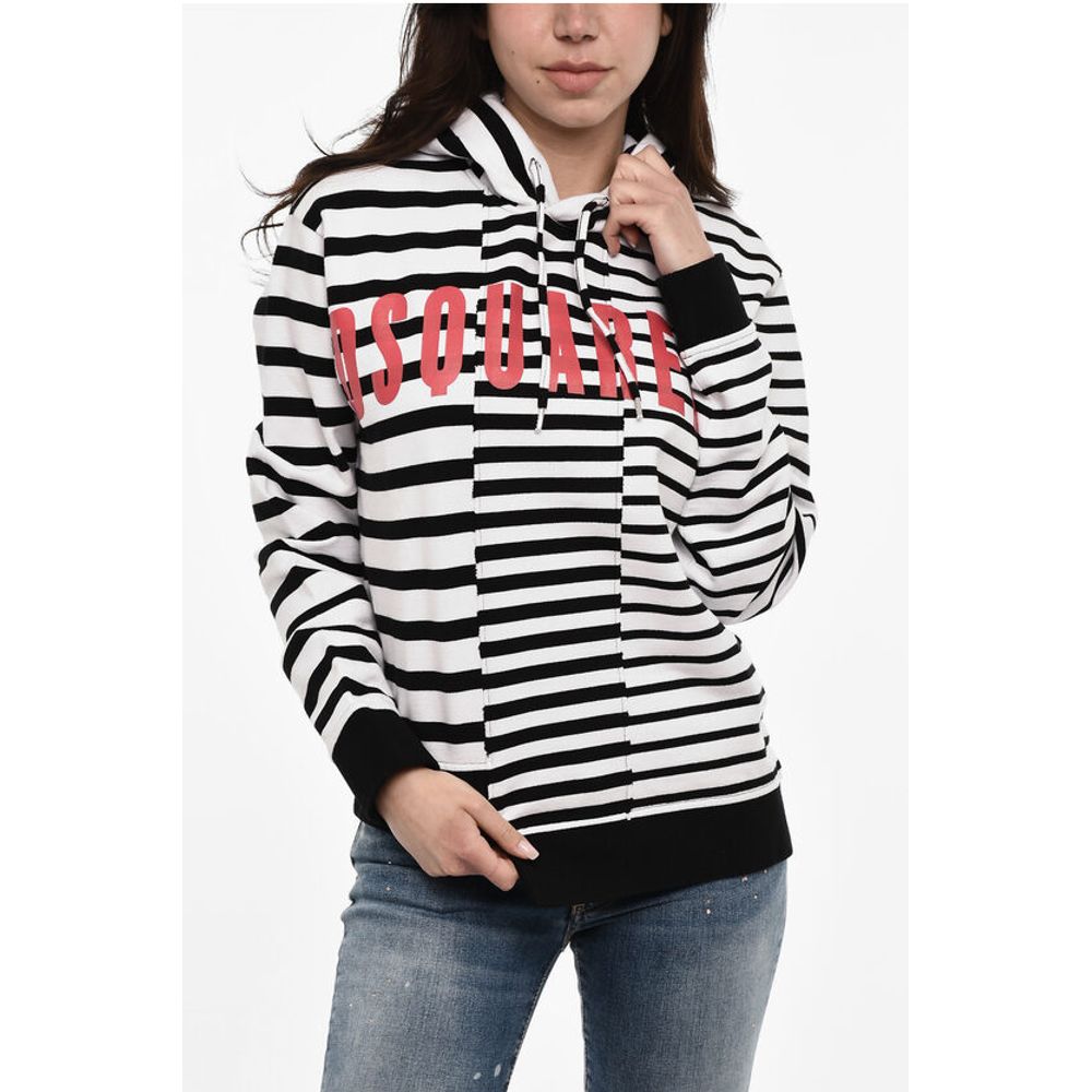 Dsquared² Striped hoodie with Frontal Print
