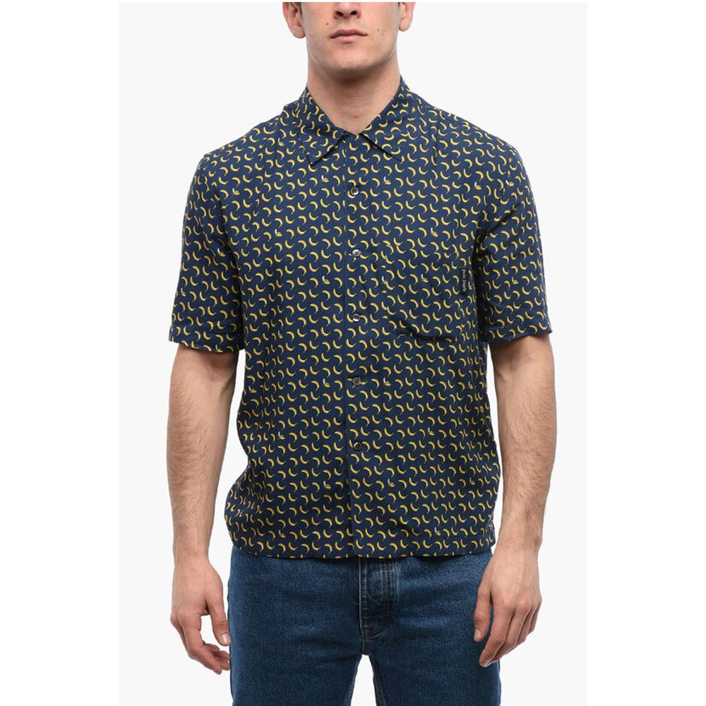 Palm Angels Breast-pocketed BANANA Bowling Shirt