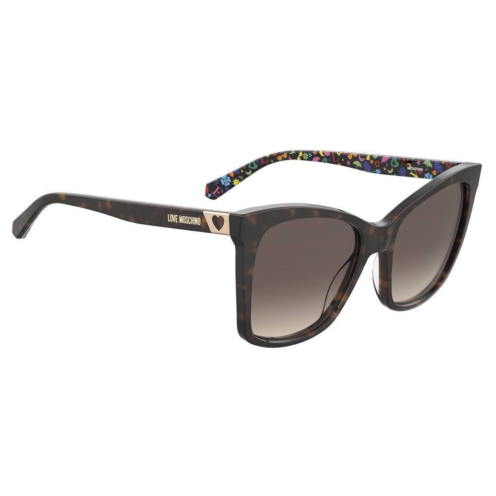 Love Moschino Brown Haircalf Sunglasses