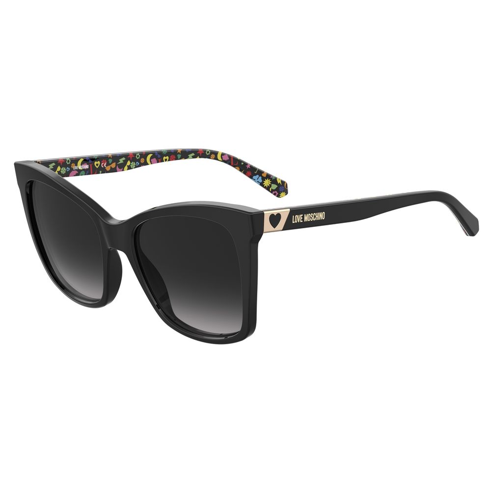 Love Moschino Black Haircalf Sunglasses
