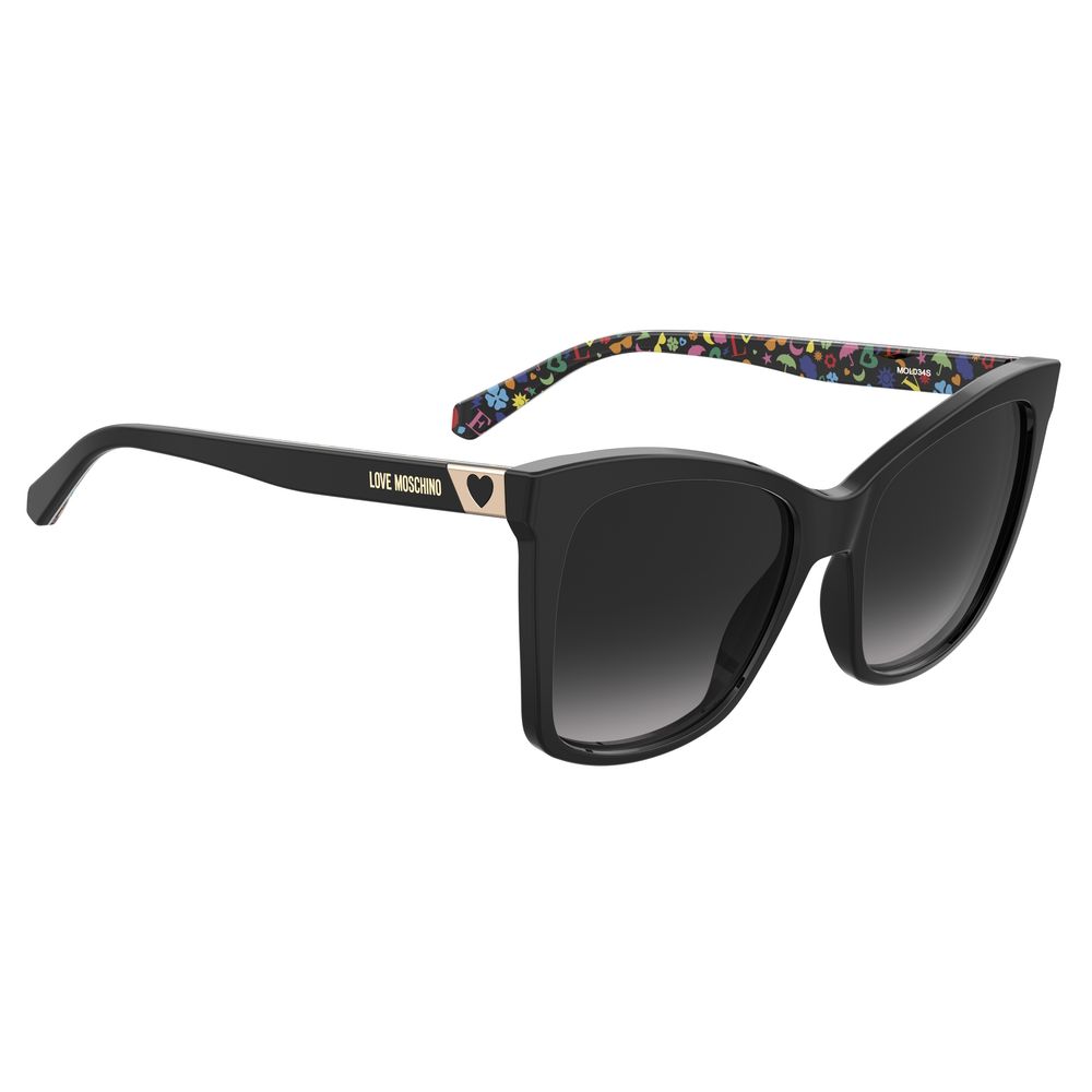 Love Moschino Black Haircalf Sunglasses