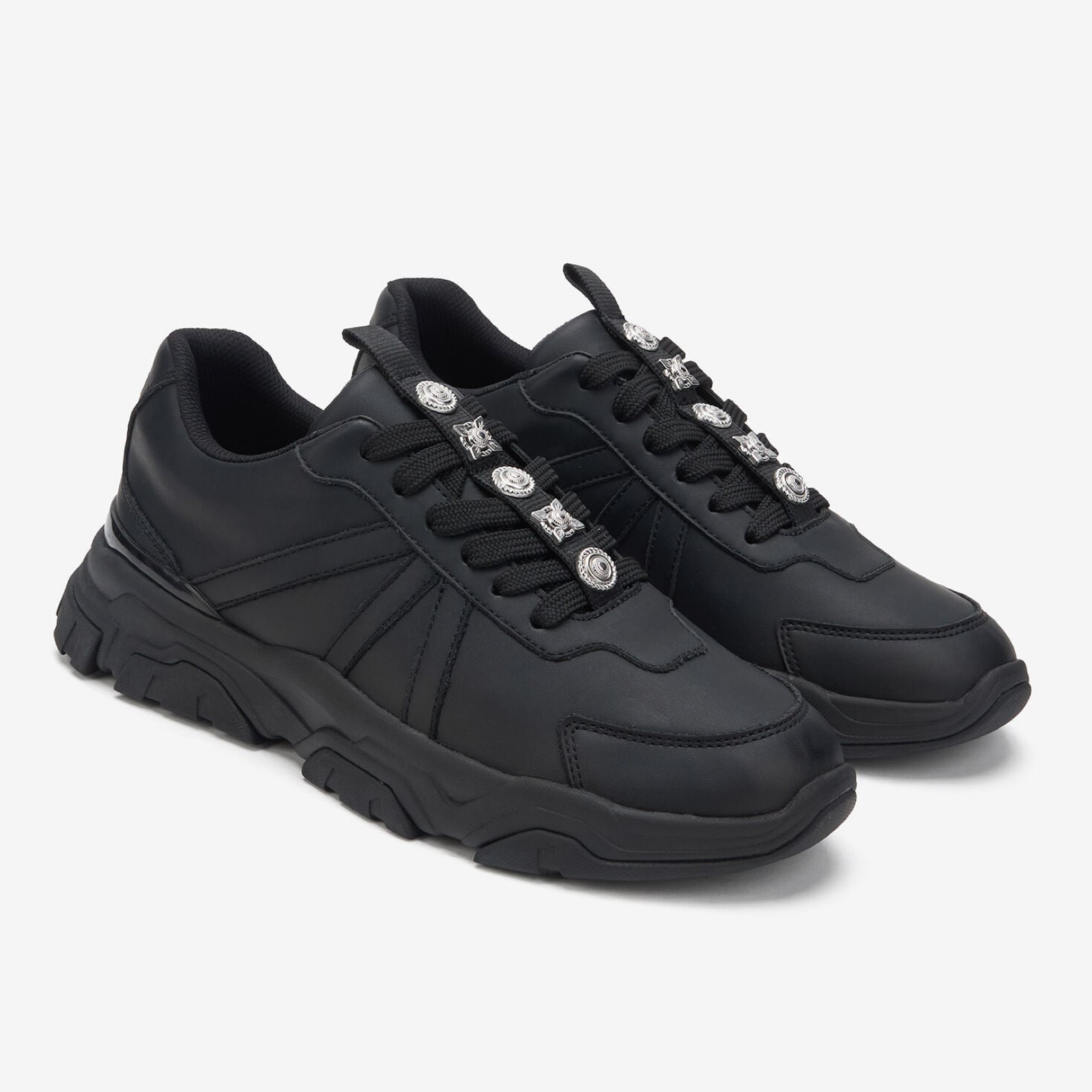 Мъжки черни кецове Just Cavalli Fondo Liuk Men Sneakers 80QA3SH6 ZPC15 899 Lateral View