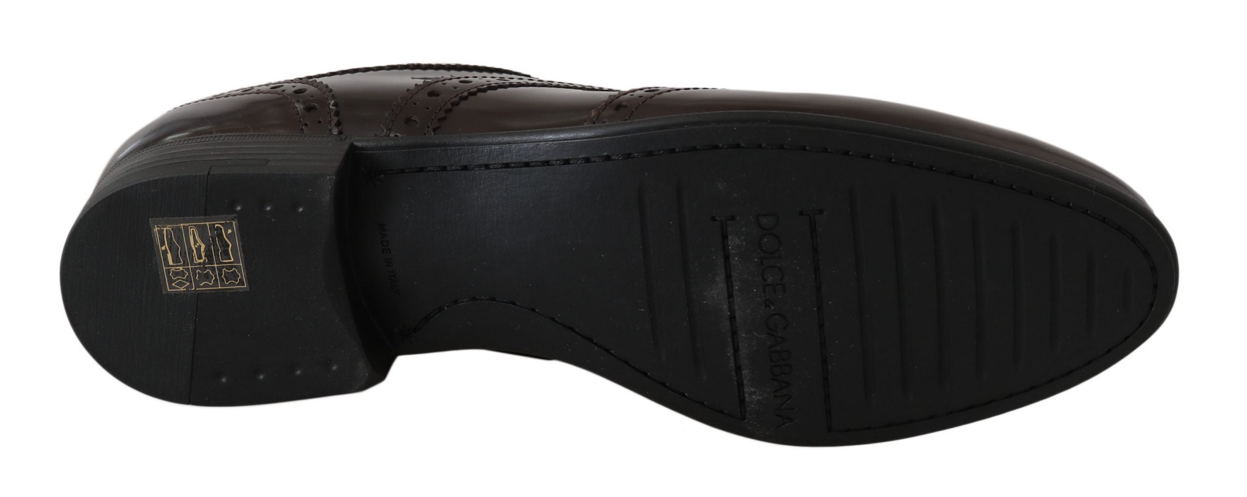 Dolce &amp; Gabbana Елегантни кафяви кожени обувки Оксфорд