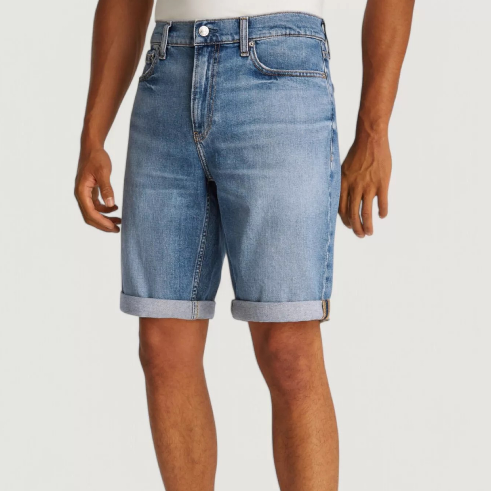 Мъжки сини къси дънки Calvin Klein Jeans J30J327516