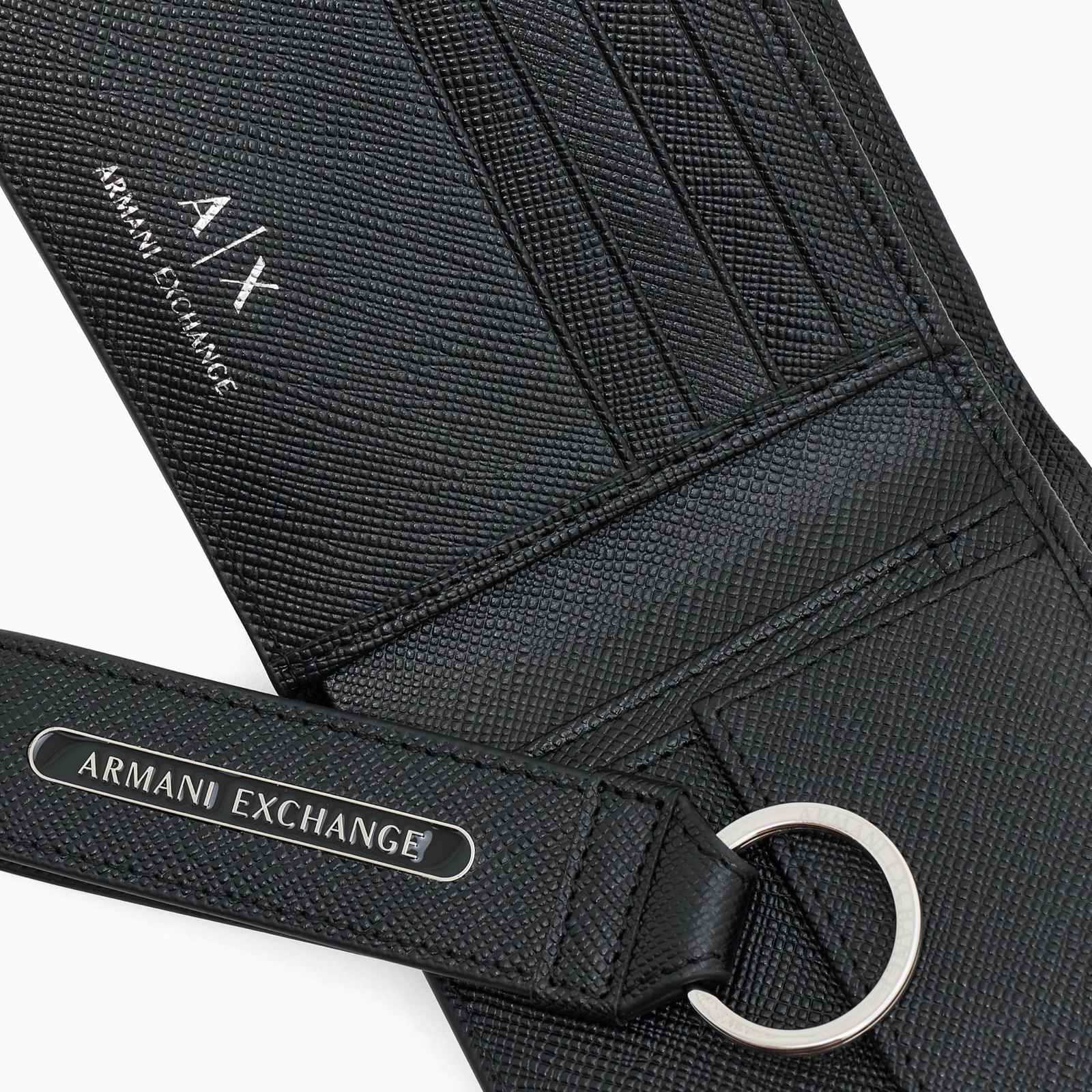 Мъжки подаръчен комплект портфейл и ключодържател Armani Exchange Men Gift Box XM001275 AF12702 UC001 Close-Up