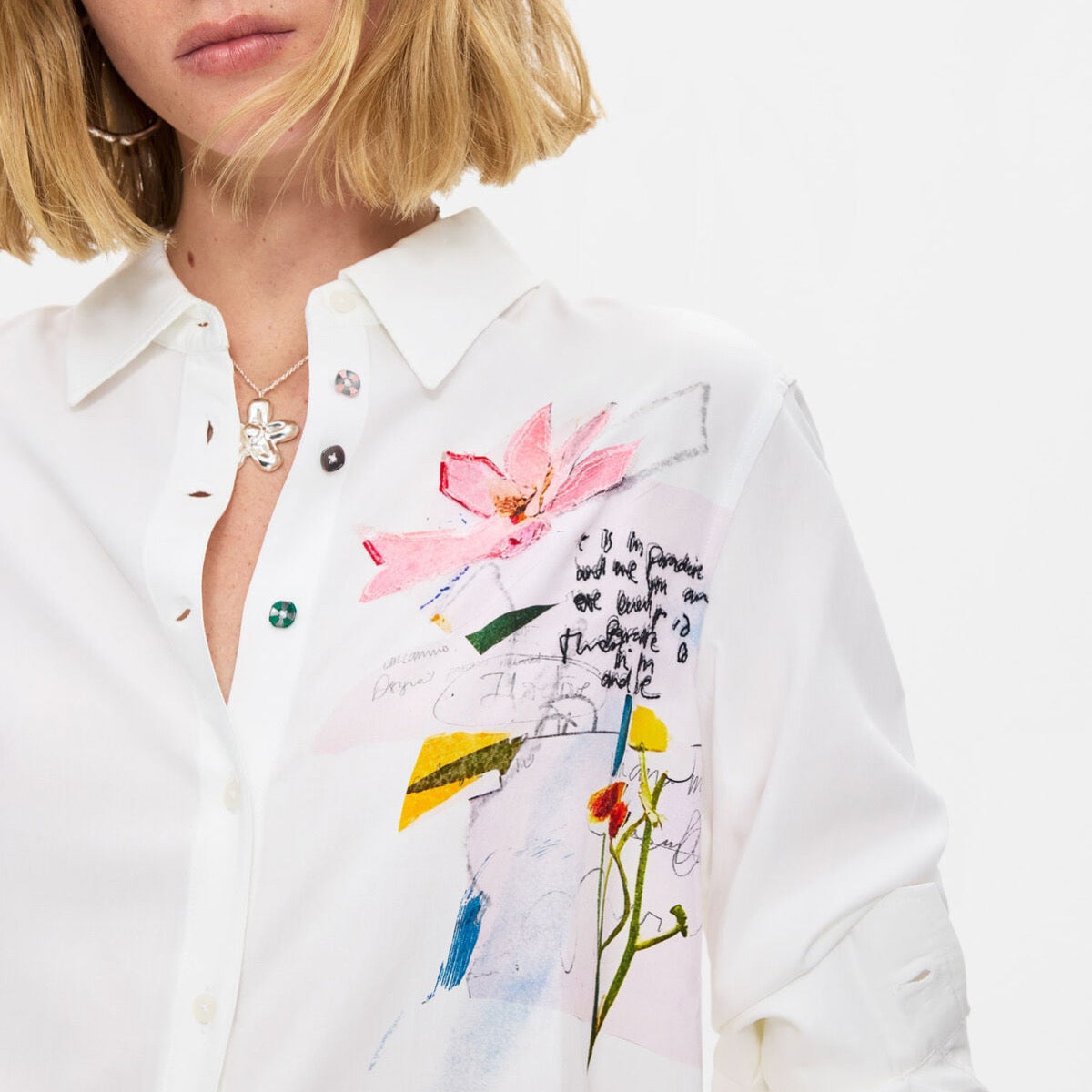 Дамска риза Desigual women’s shirt 26WWCW12 1000 Close-up 