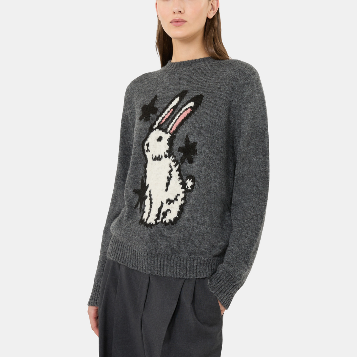 Max Mara Alpaca and Wool-Blend Sweater WE5366276206003 Side View