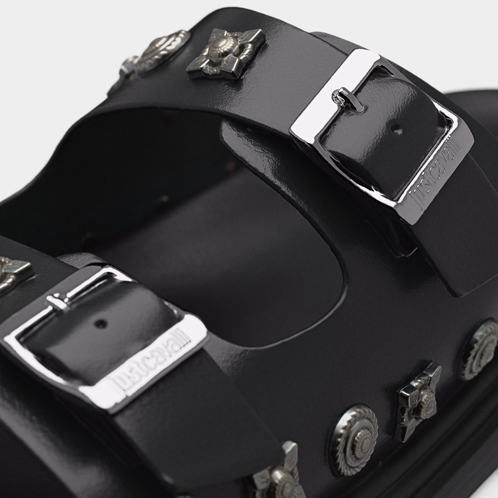 Мъжки сандали Just Cavalli Fondo Jordi Buckle Embellished Men Sandals 80QA3S92 ZPB91 899 Close-Up