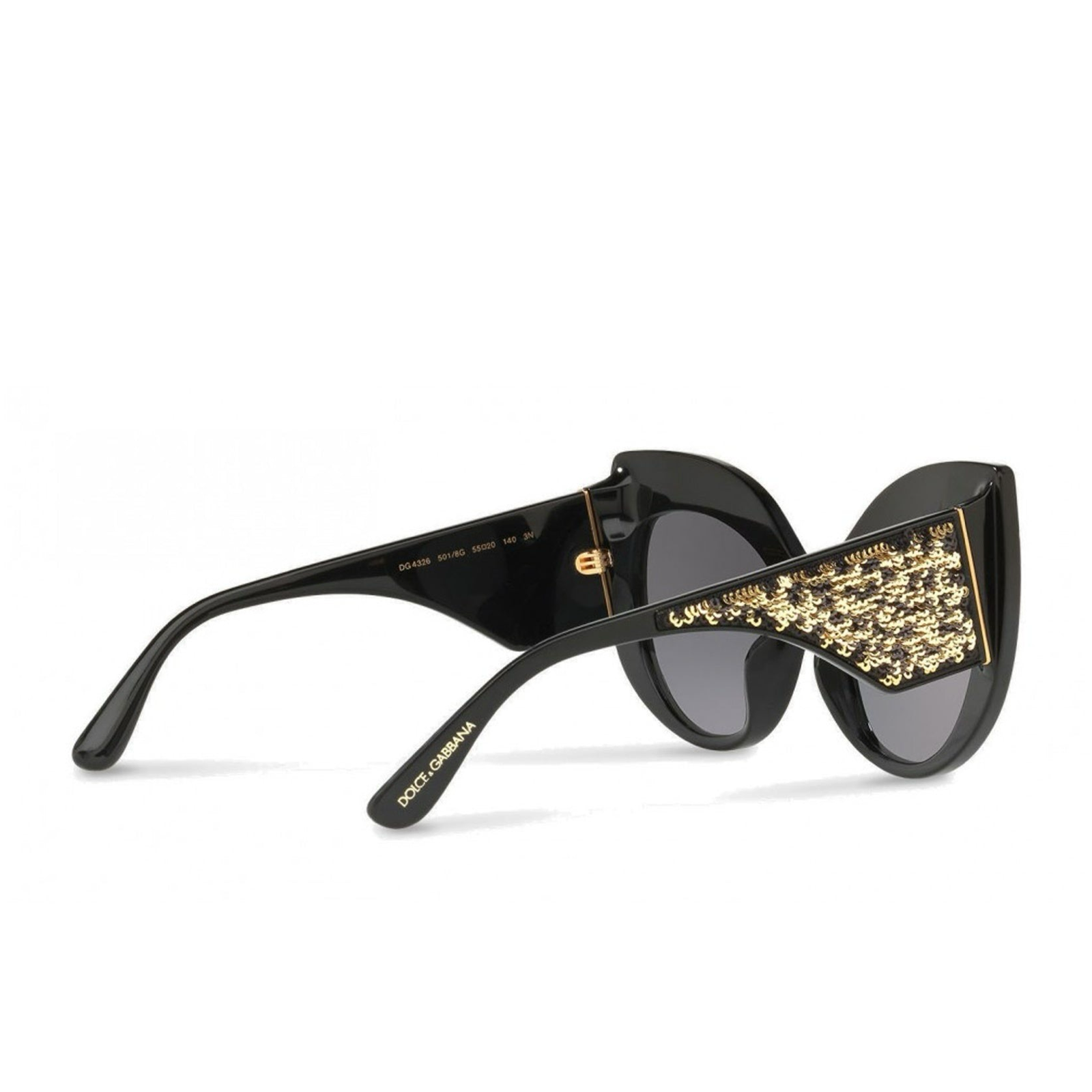 Dolce & Gabbana Butterfly Polarized Sequin Sunglasses DG4326 Side View