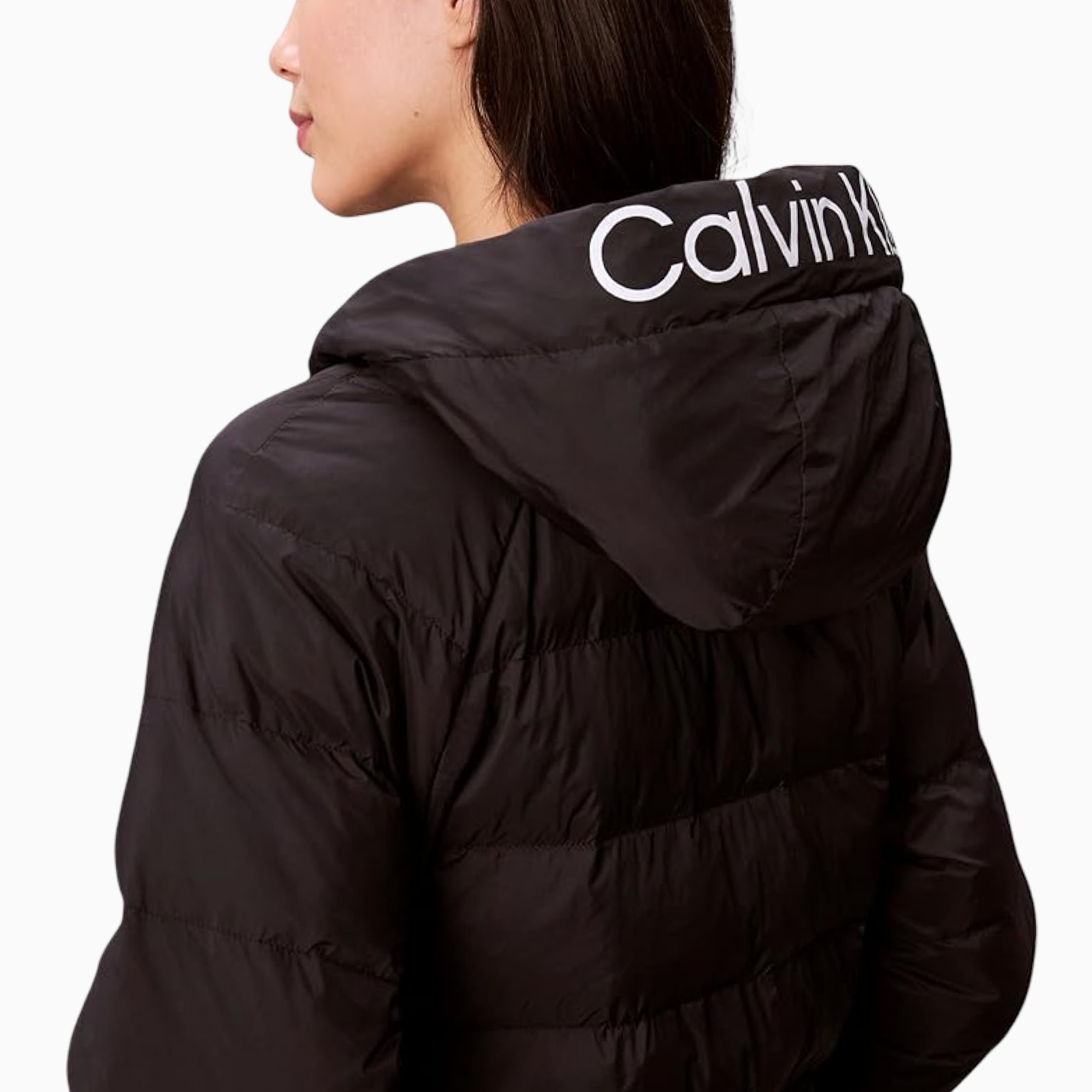 Дамско черно зимно яке Calvin Klein Jeans Women Jacket LV047C523G Back View
