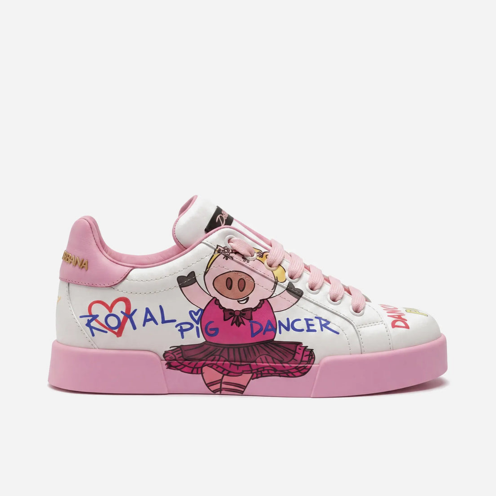 Dolce & Gabbana Portofino Royal Pig Sneakers Lateral View
