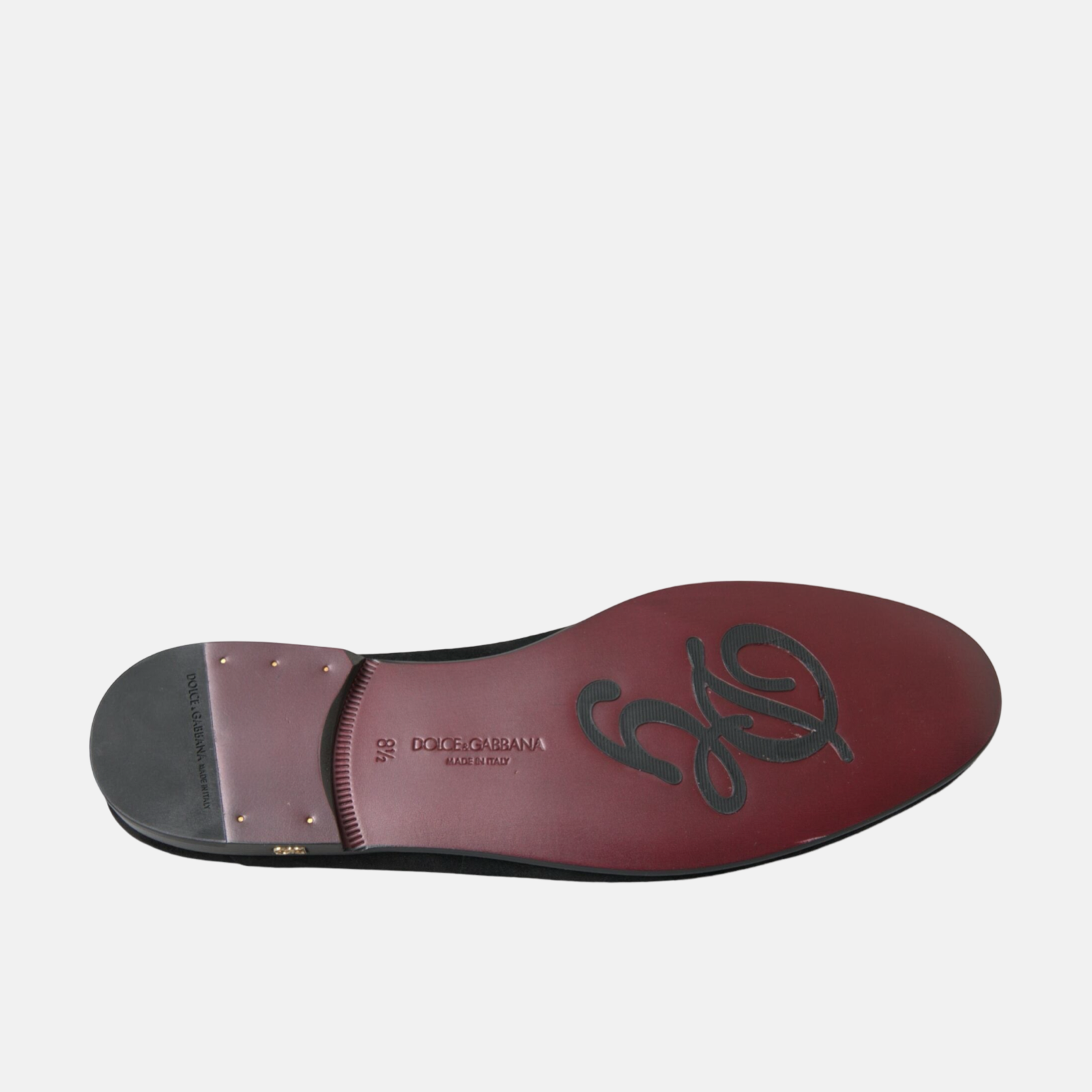 Мъжки мокасини Dolce & Gabbana Black Suede Men Loafers Insole View