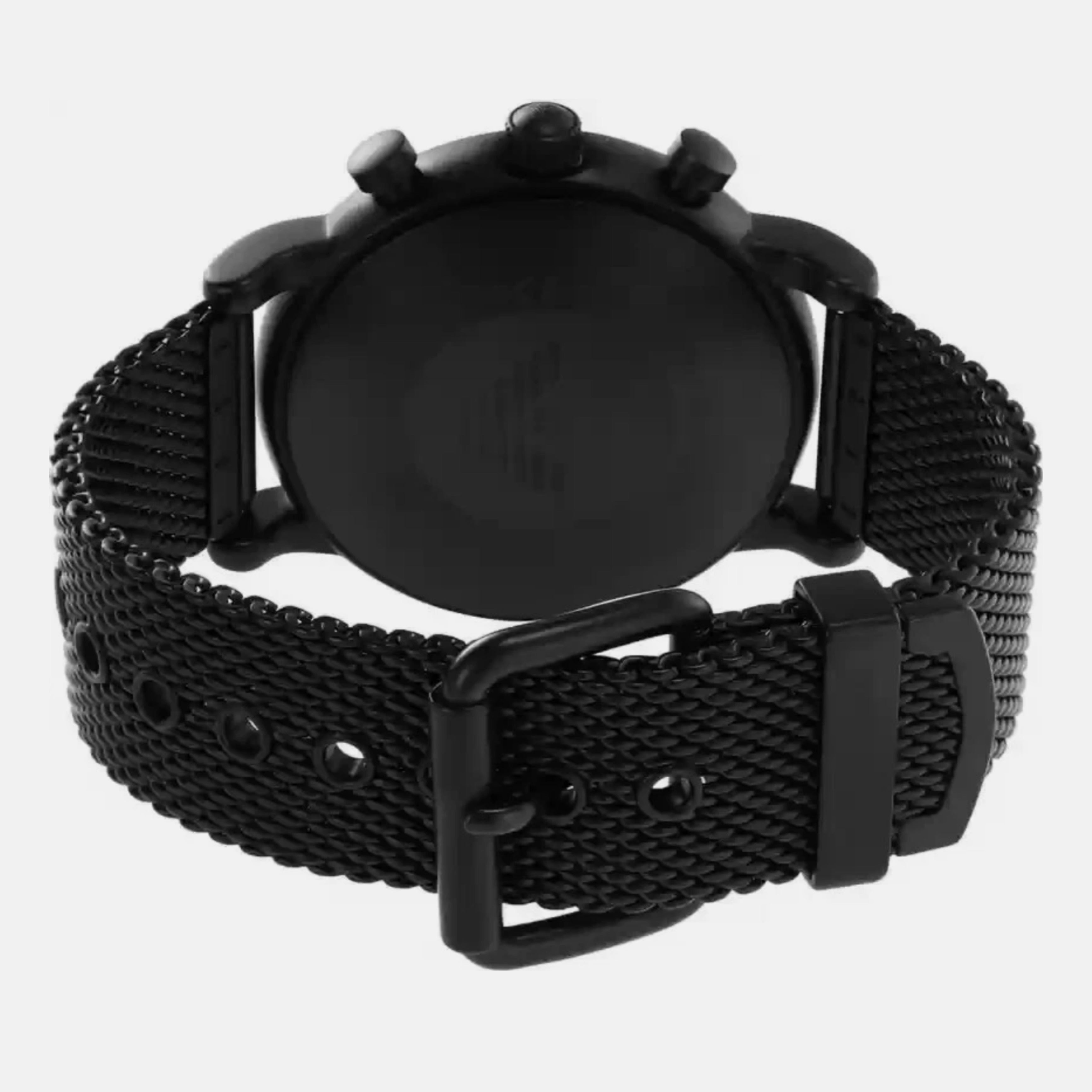 Мъжки метален часовник с черна каишка Men’s watch Emporio Armani ARAR11470 
 Back view