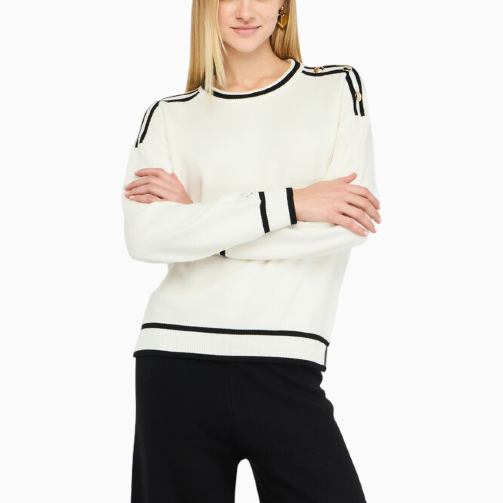 Дамски бял пуловер Liu Jo Women Sweater TF5230 MS59L Front View