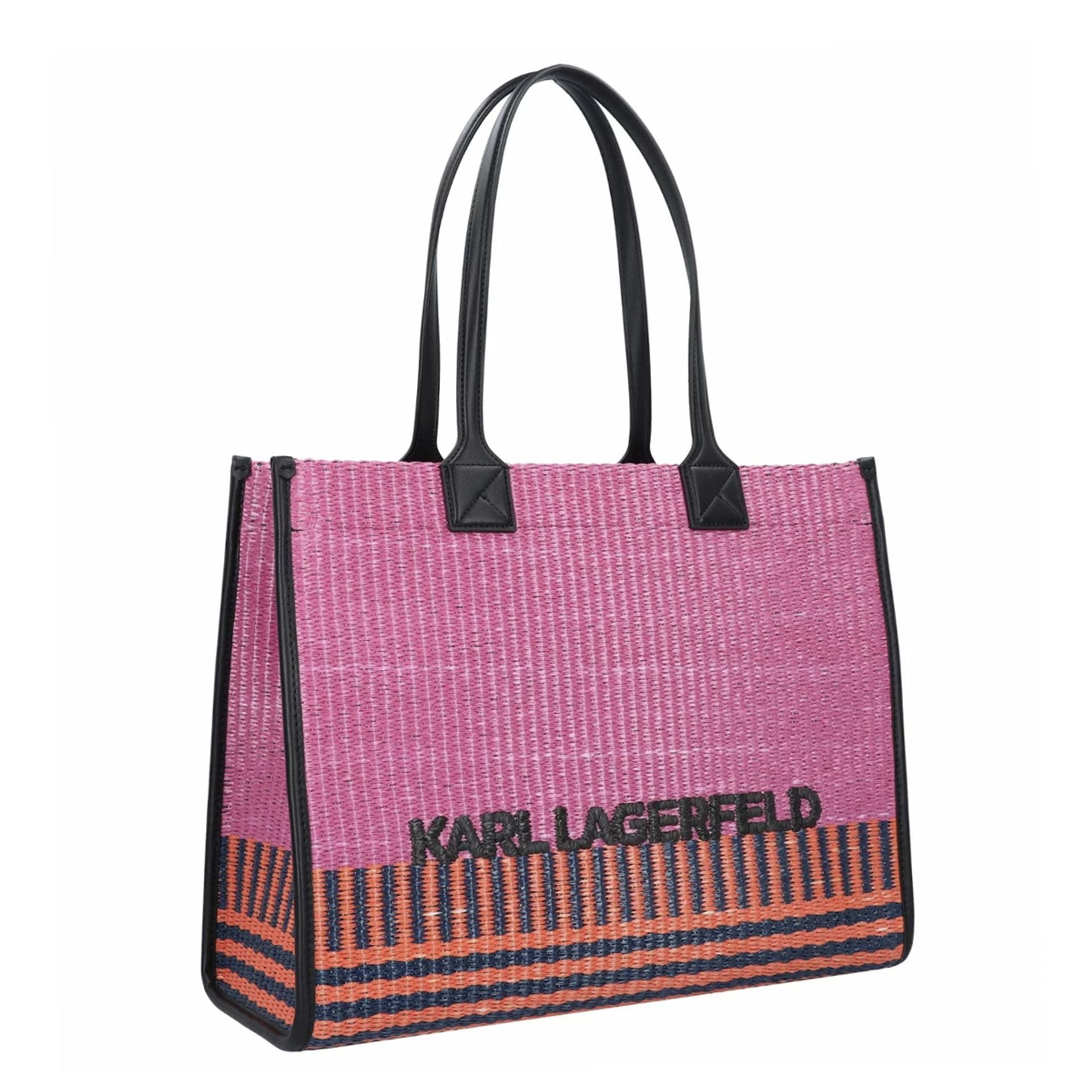 Дамска шопинг чанта Women’s shopping bag Karl Lagerfeld 231W3022 A568 PINK/MULTI angled view
