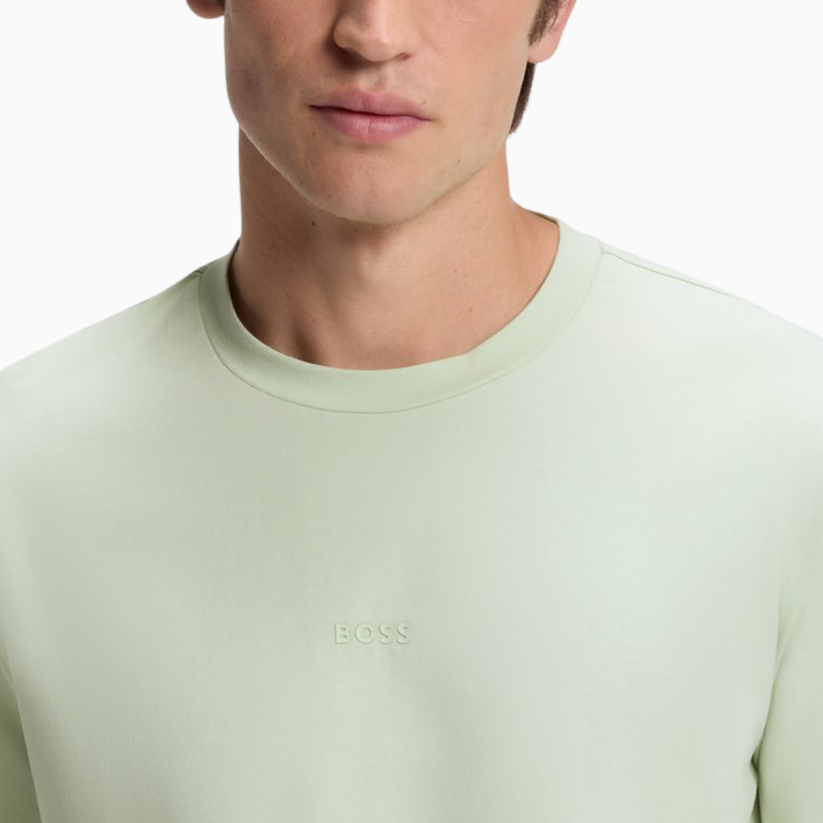 Мъжка зелена тениска Boss Men T-shirt 50473278 384 Close-Up