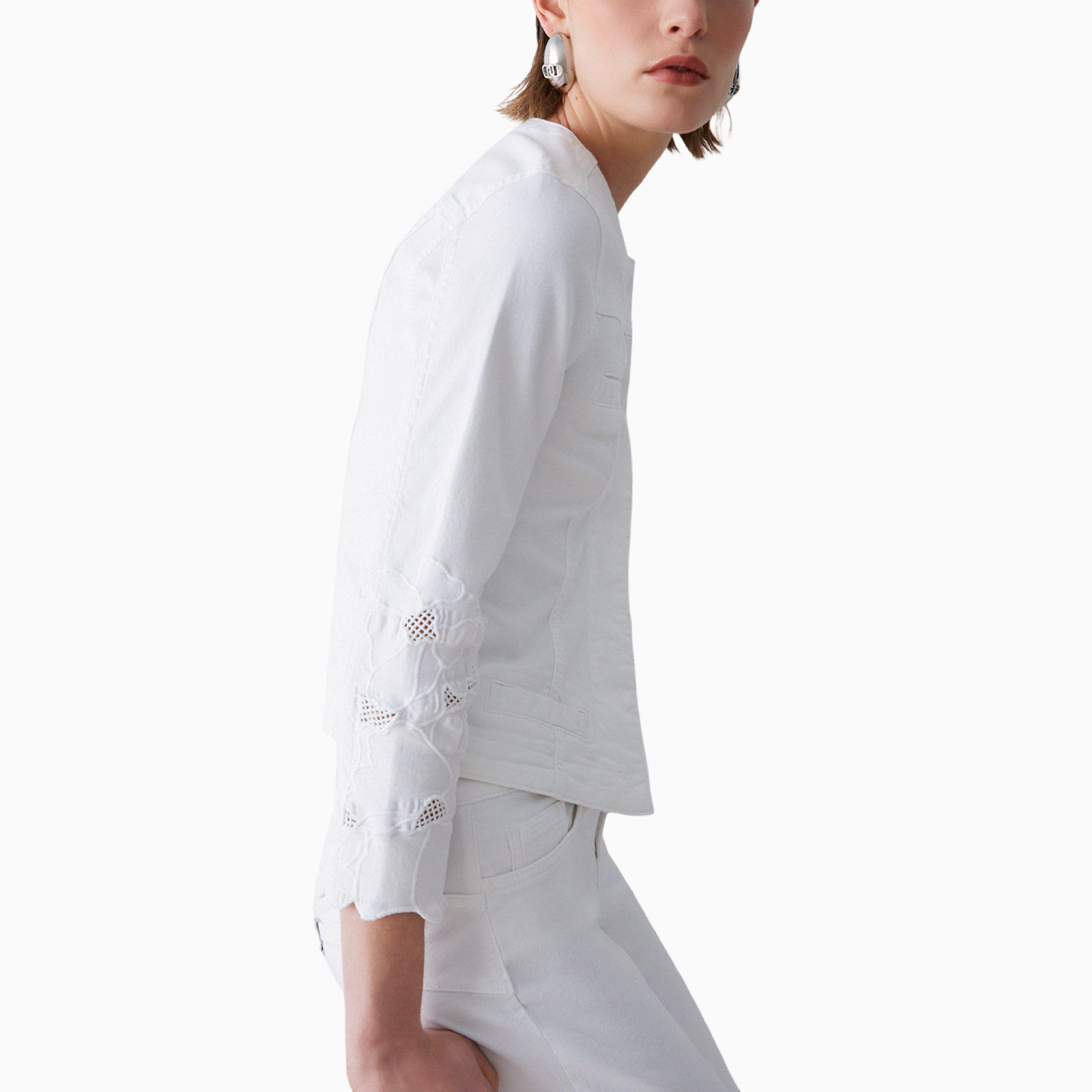 Дамско бяло сако Liu Jo Women Blazer WA6262 T367A P9255 Side View