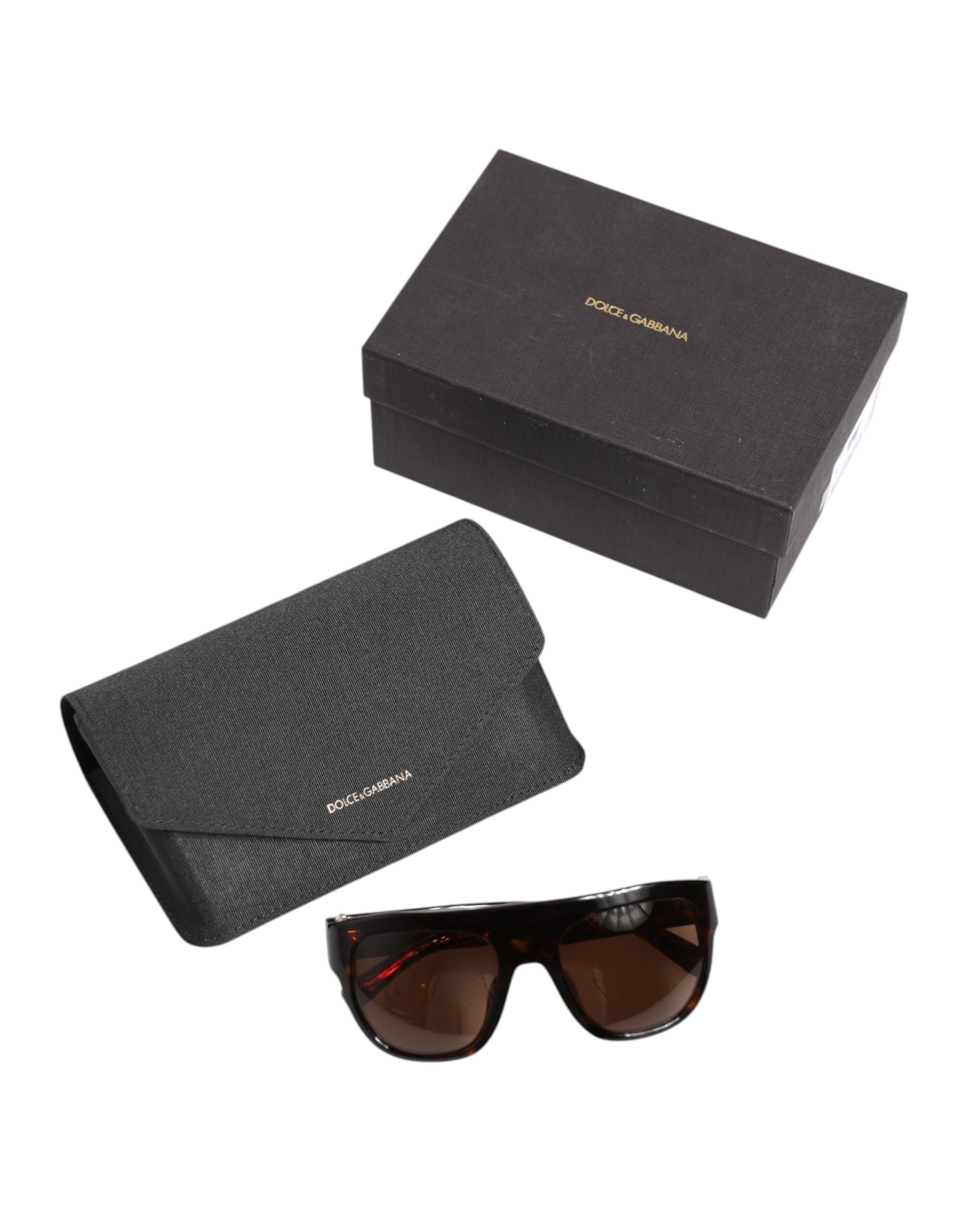 Dolce & Gabbana Dark Brown Havana DG4398F Square Frame Eyewear Sunglasses