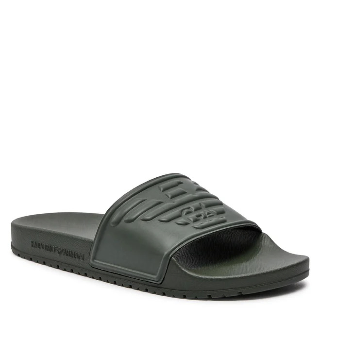 Мъжки зелени чехли Emporio Armani XVPS08 XN747 Lateral View