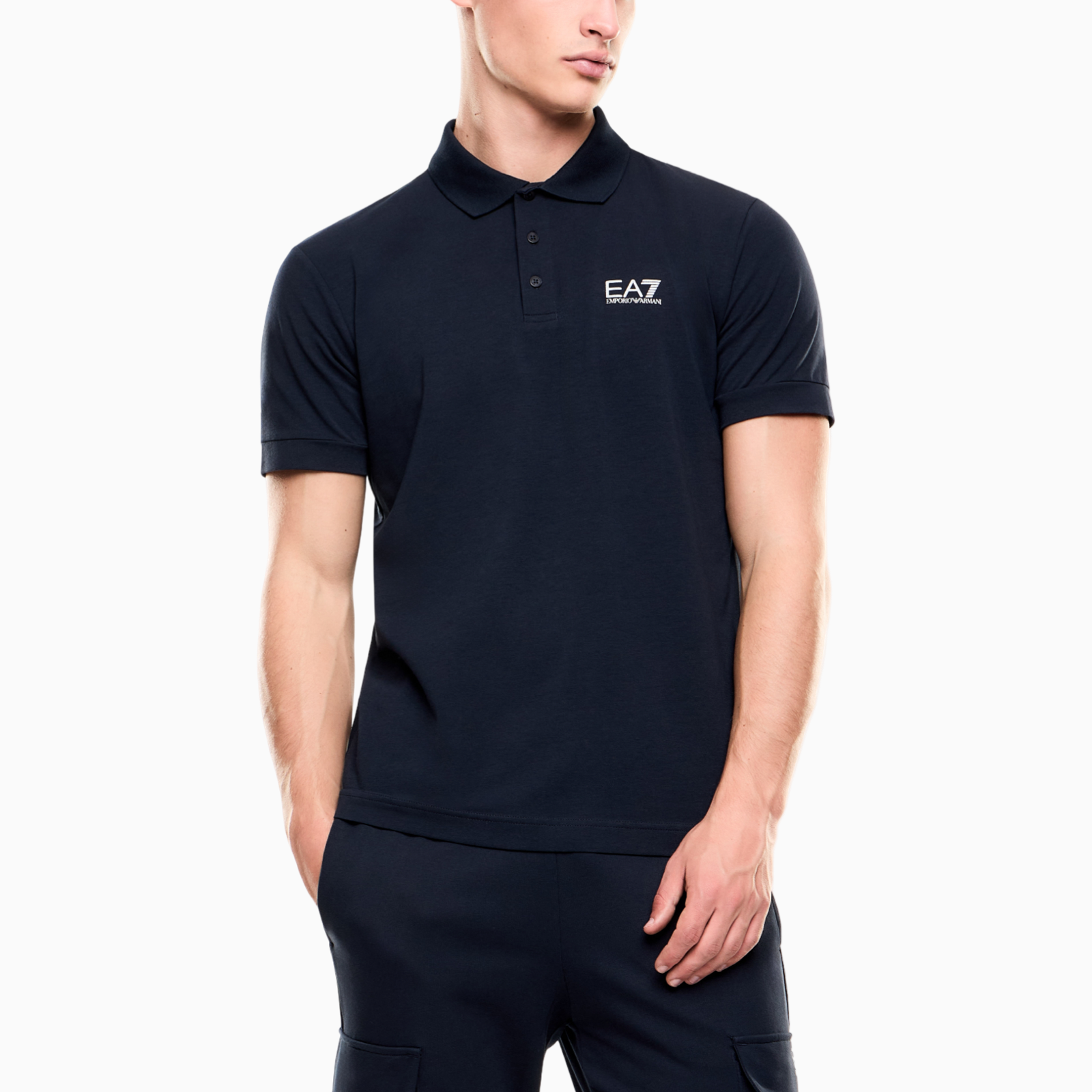 Мъжка синя поло тениска EA7 Emporio Armani Men Polo 8NPF14PJVQZ0562 Front View