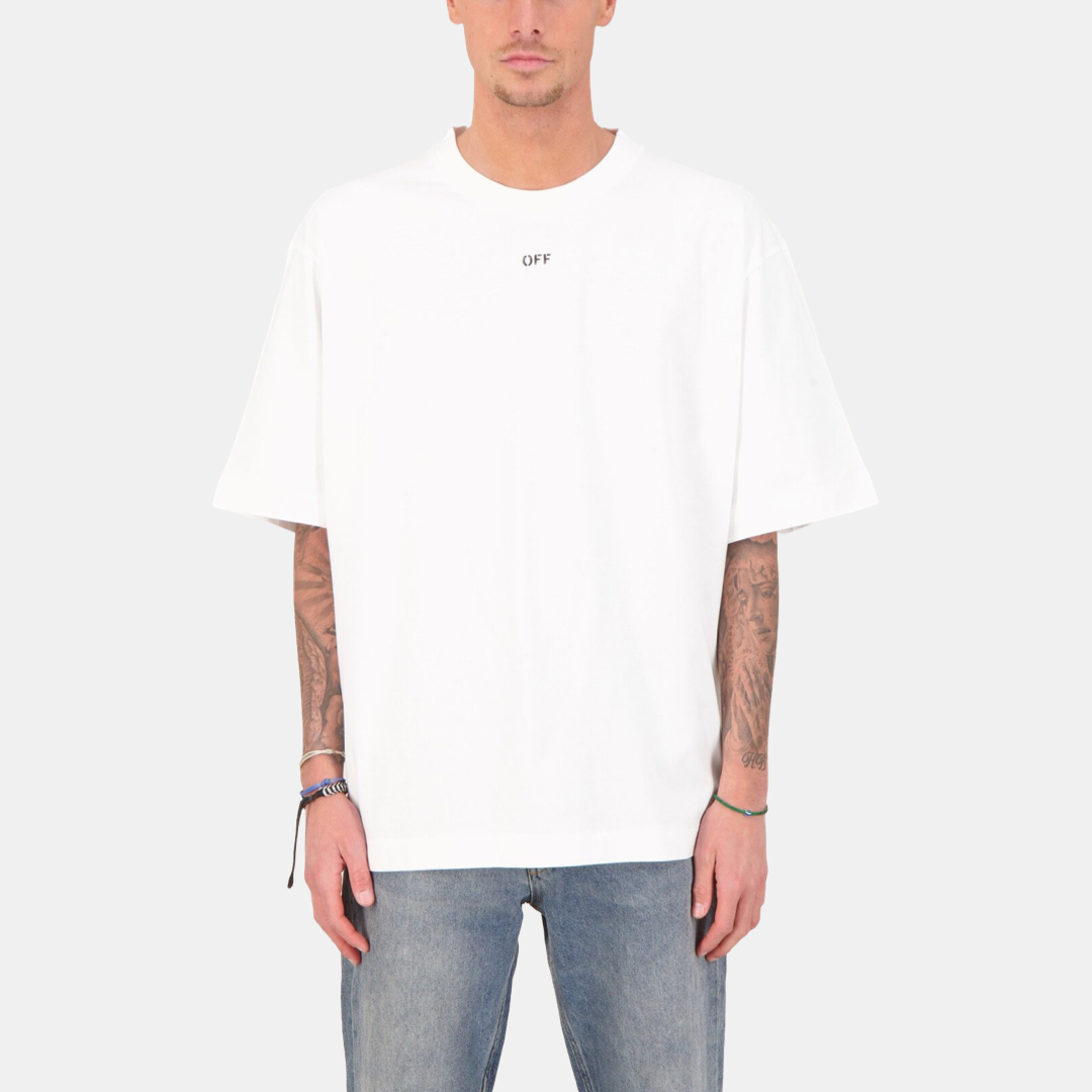 Мъжка бяла тениска Off-White Vibe Arrow Skate Men T-Shirt