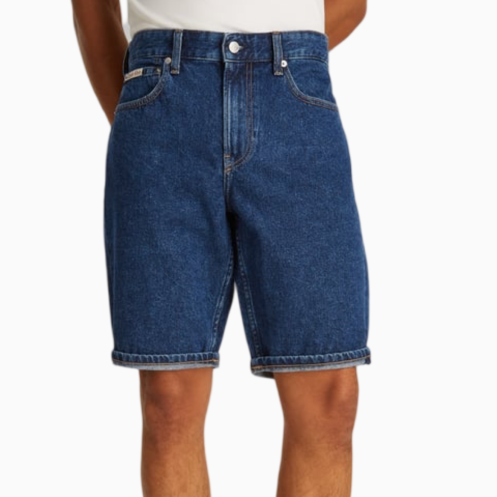 Мъжки сини дънкови къси панталони Calvin Klein Jeans J30J327192