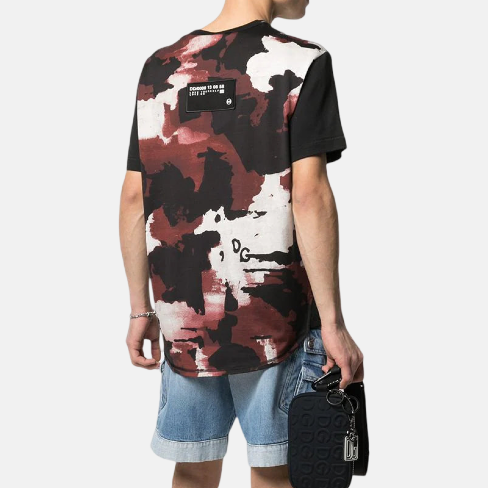 Мъжка тениска Dolce & Gabbana Black Camouflage Men T-shirt G8MW1Z G7YIV