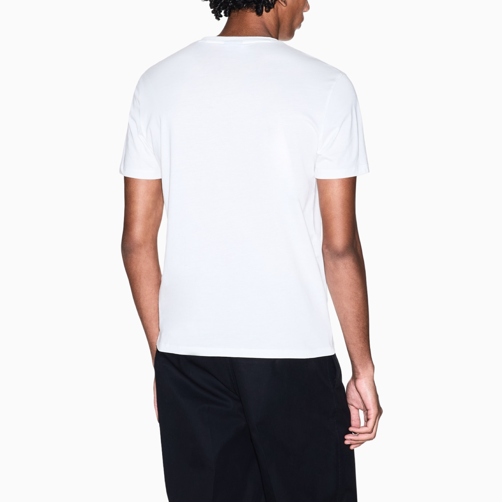 Мъжка бяла тениска Armani Exchange Men T-shirt XM002784 AF10356 U0009 Back View